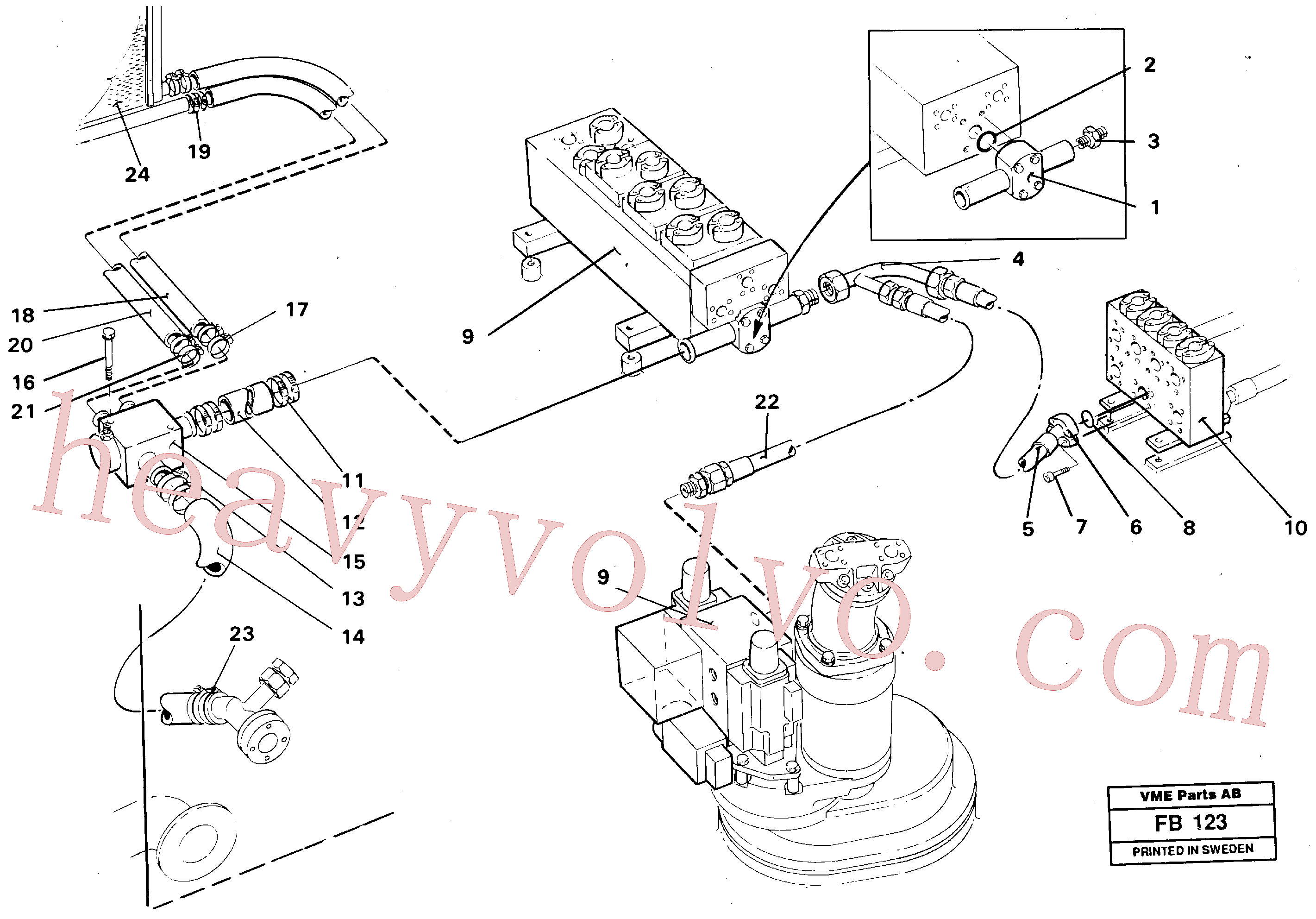 China Made VOE14215317 Hydraulic hose parts for Volvo Excavator