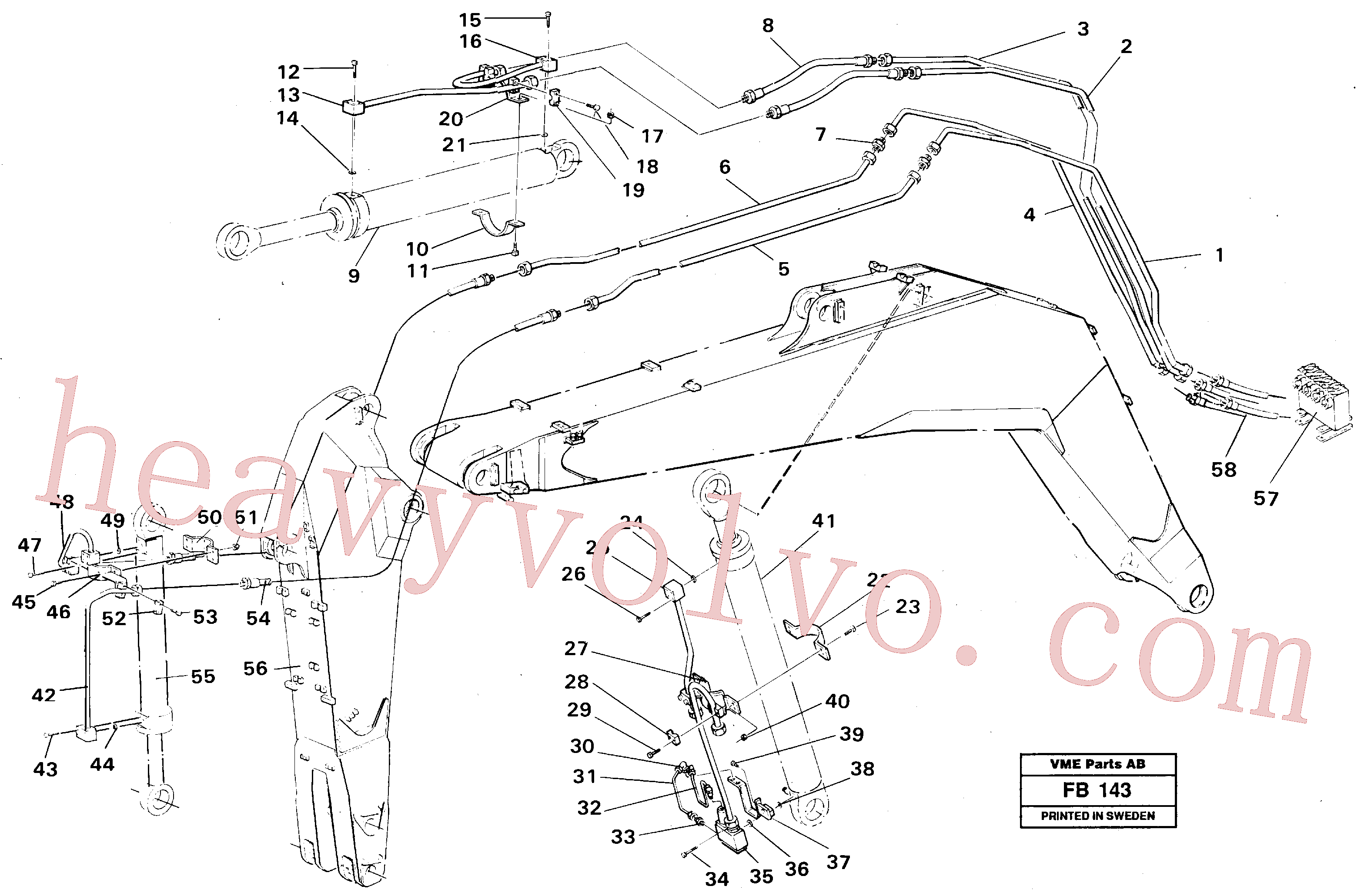 VOE14055009 Hydraulic hose for Volvo Excavator spare