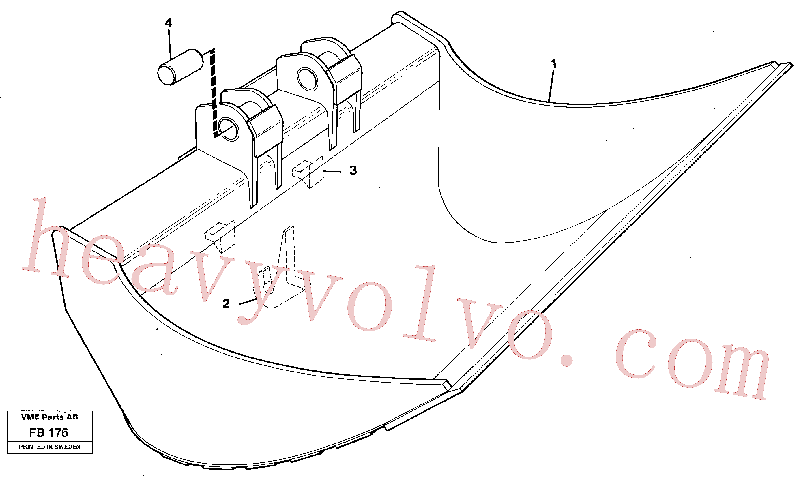 China Made VOE14249108 Slope Bucket parts for Volvo Excavator