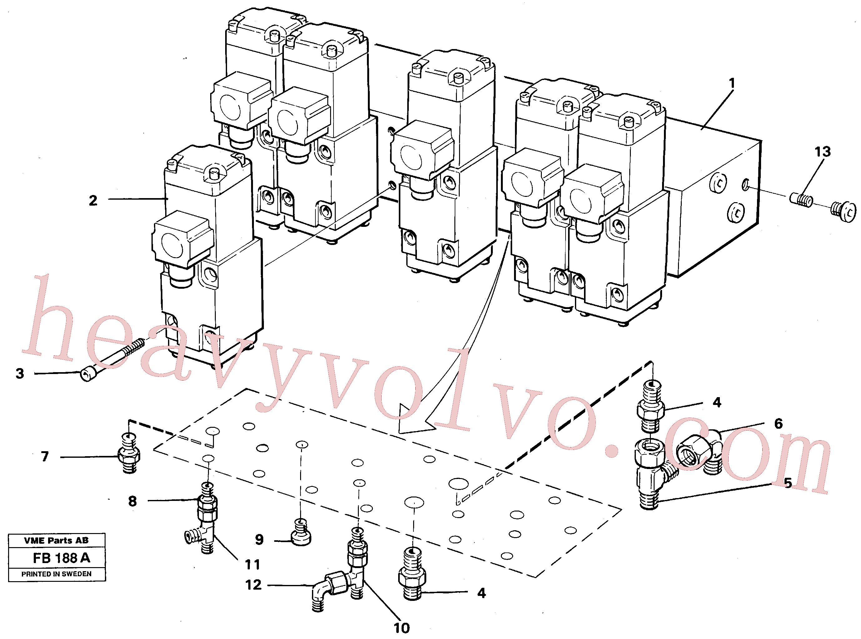 Volvo excavator part VOE14012384 Fitting for sale