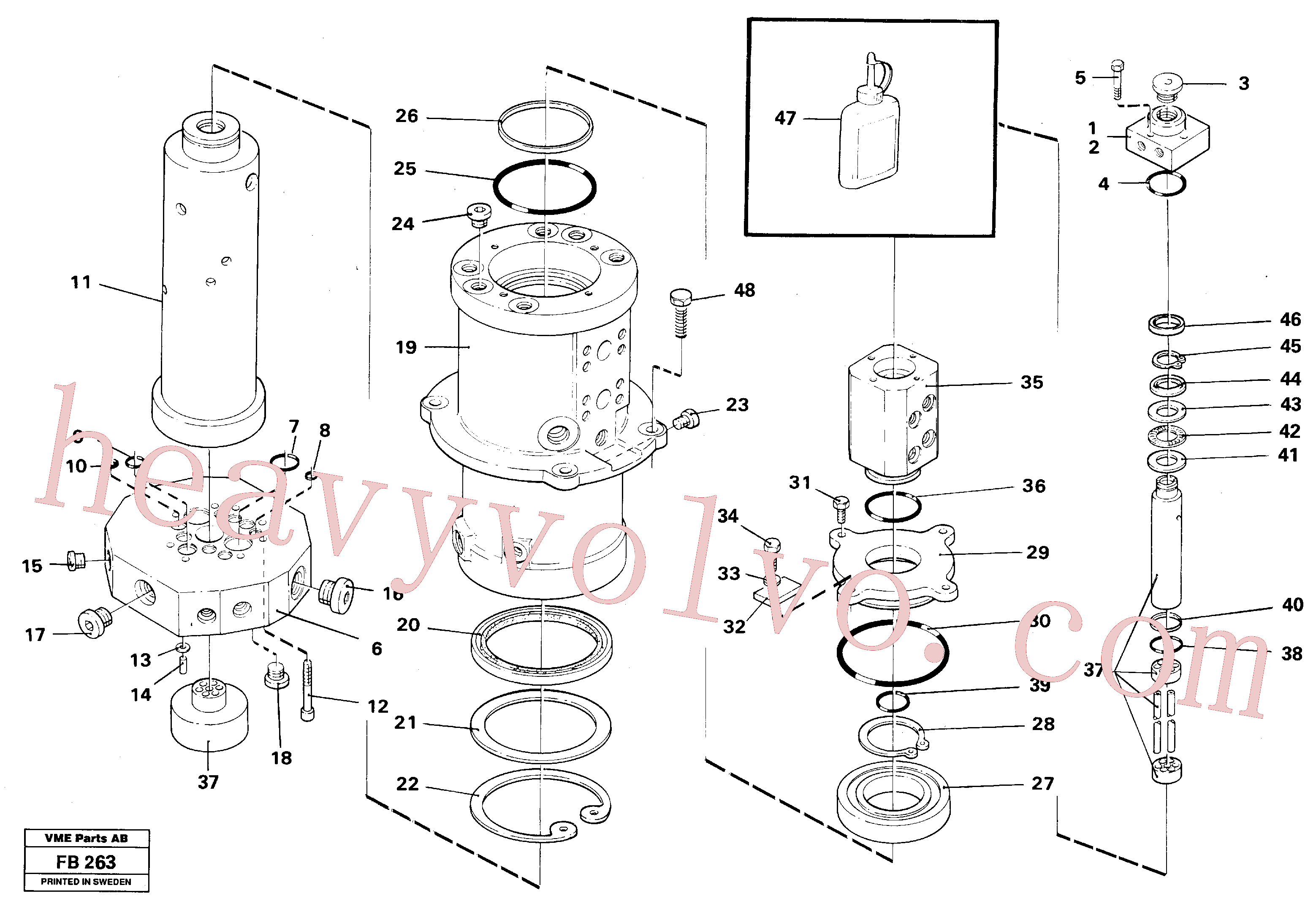 China Made VOE960162 O-ring parts for Volvo Excavator