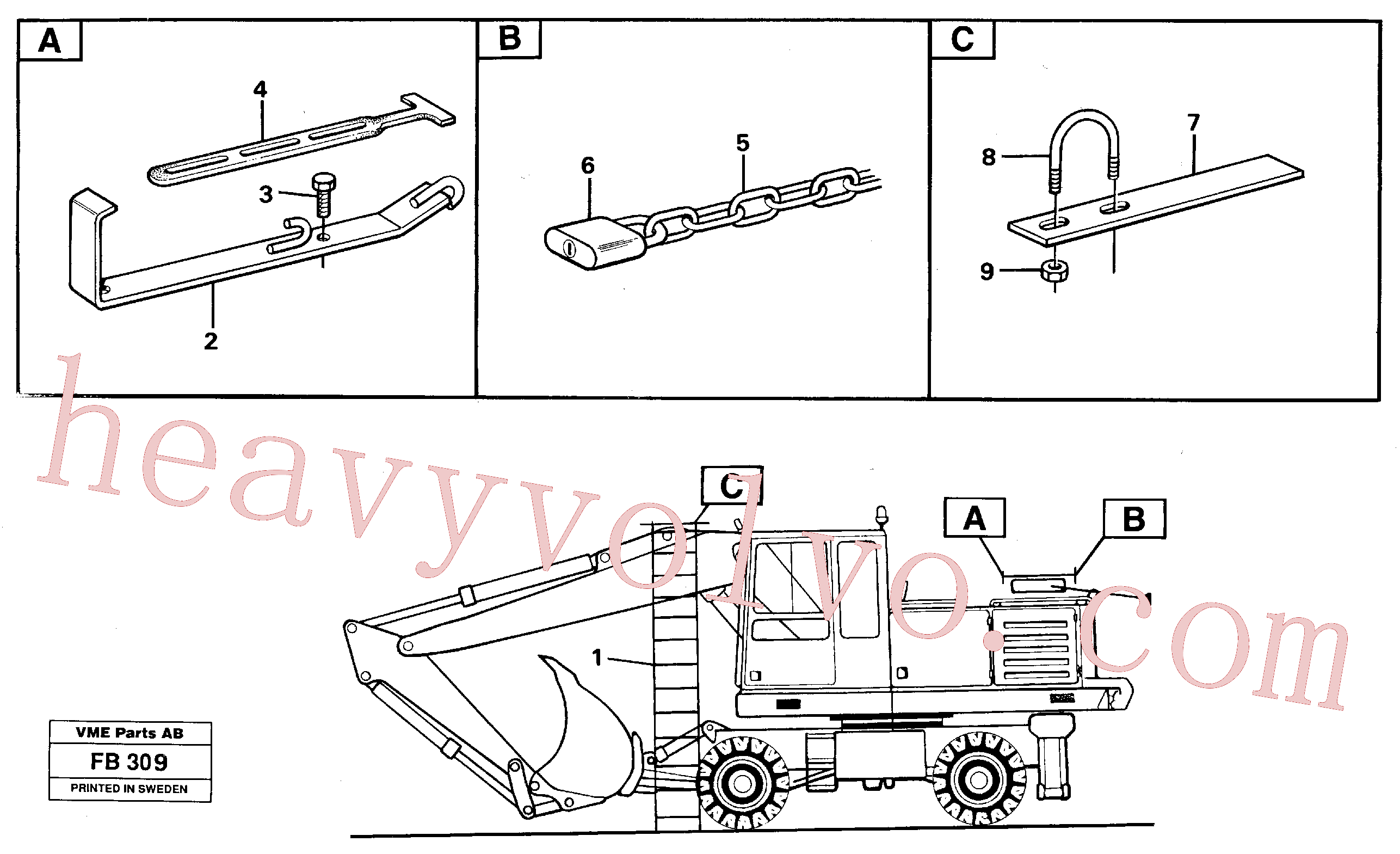 Volvo VOE14230260 Attaching plate aftermarket part for sale