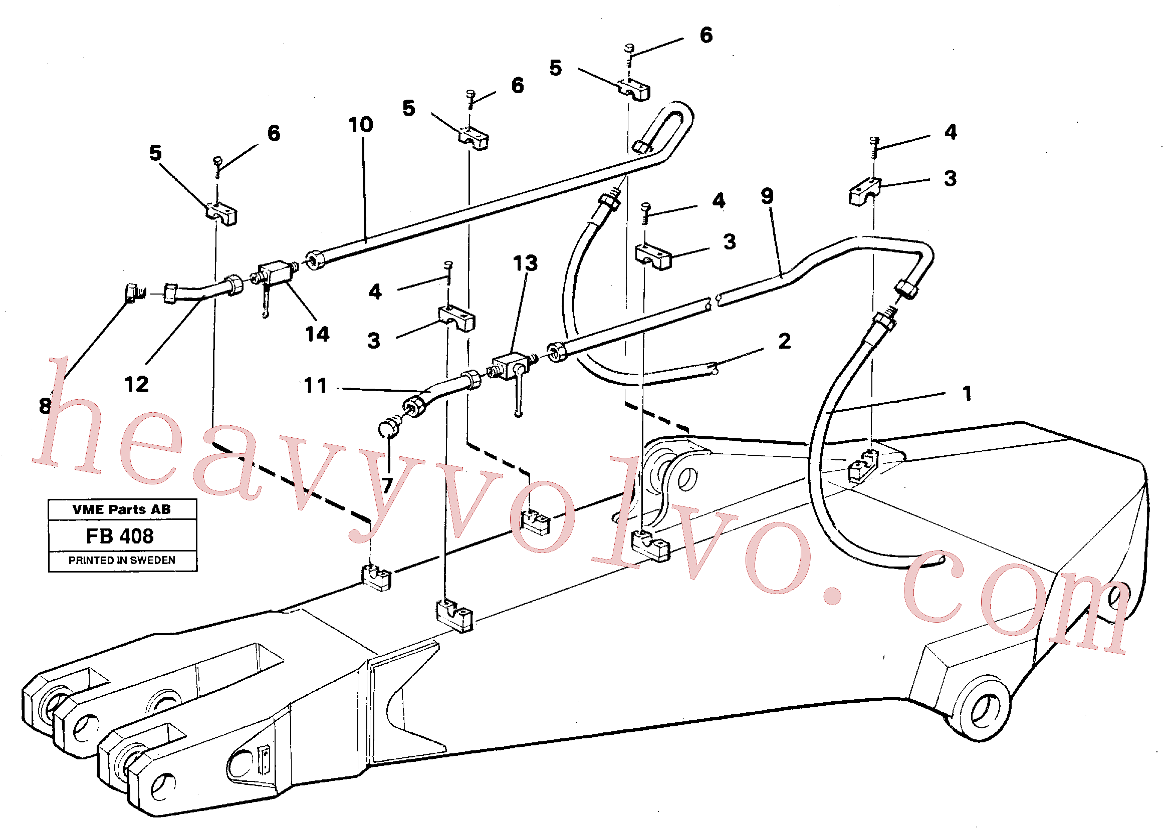 Volvo excavator part VOE14254494 Tube Assembly for sale