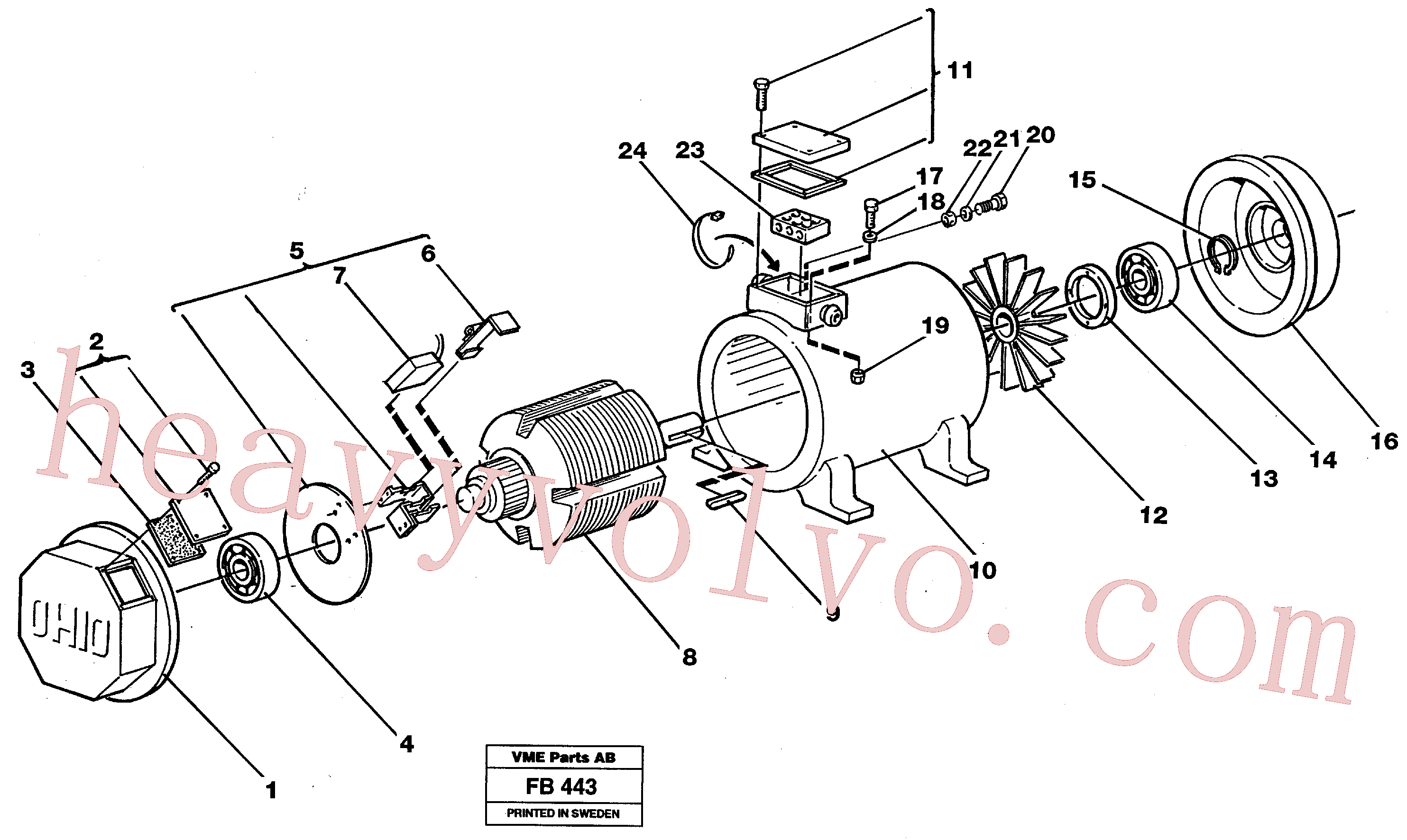 Volvo Assembly VOE11701863 Carbon brush for sale
