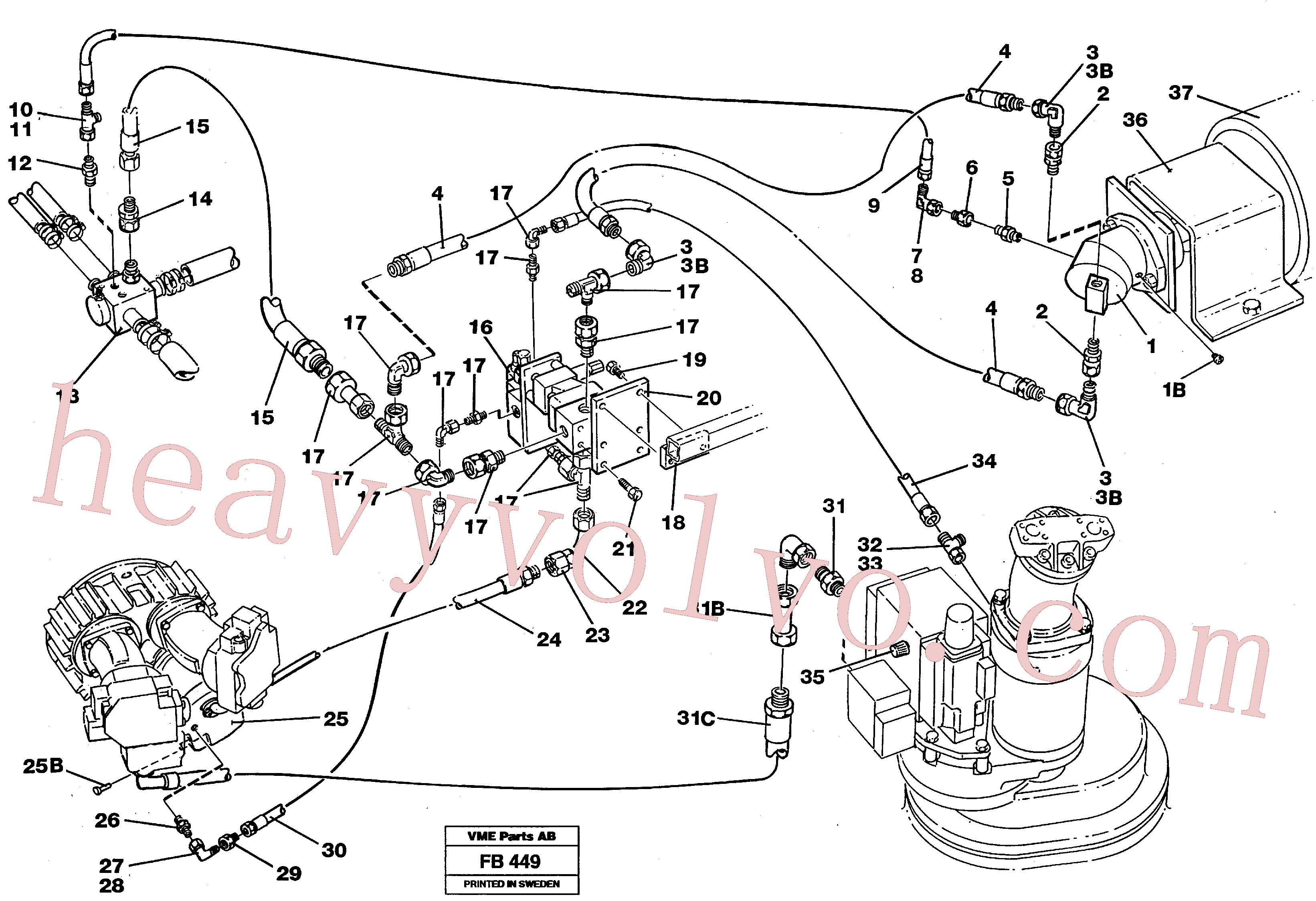 VOE14211564 Hydraulic motor for Volvo Excavator Parts