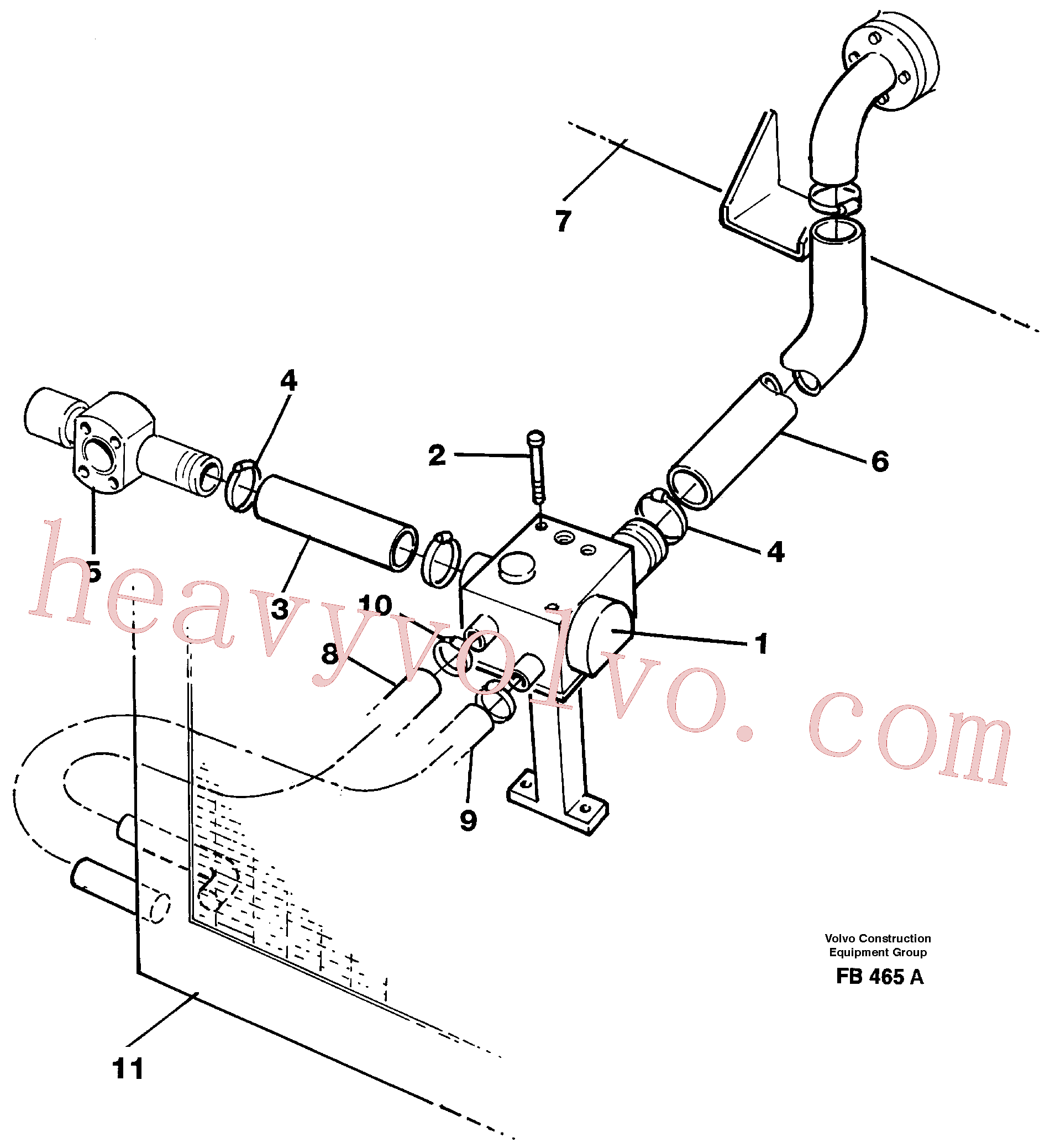 China Made VOE14215317 Hydraulic hose parts for Volvo Excavator