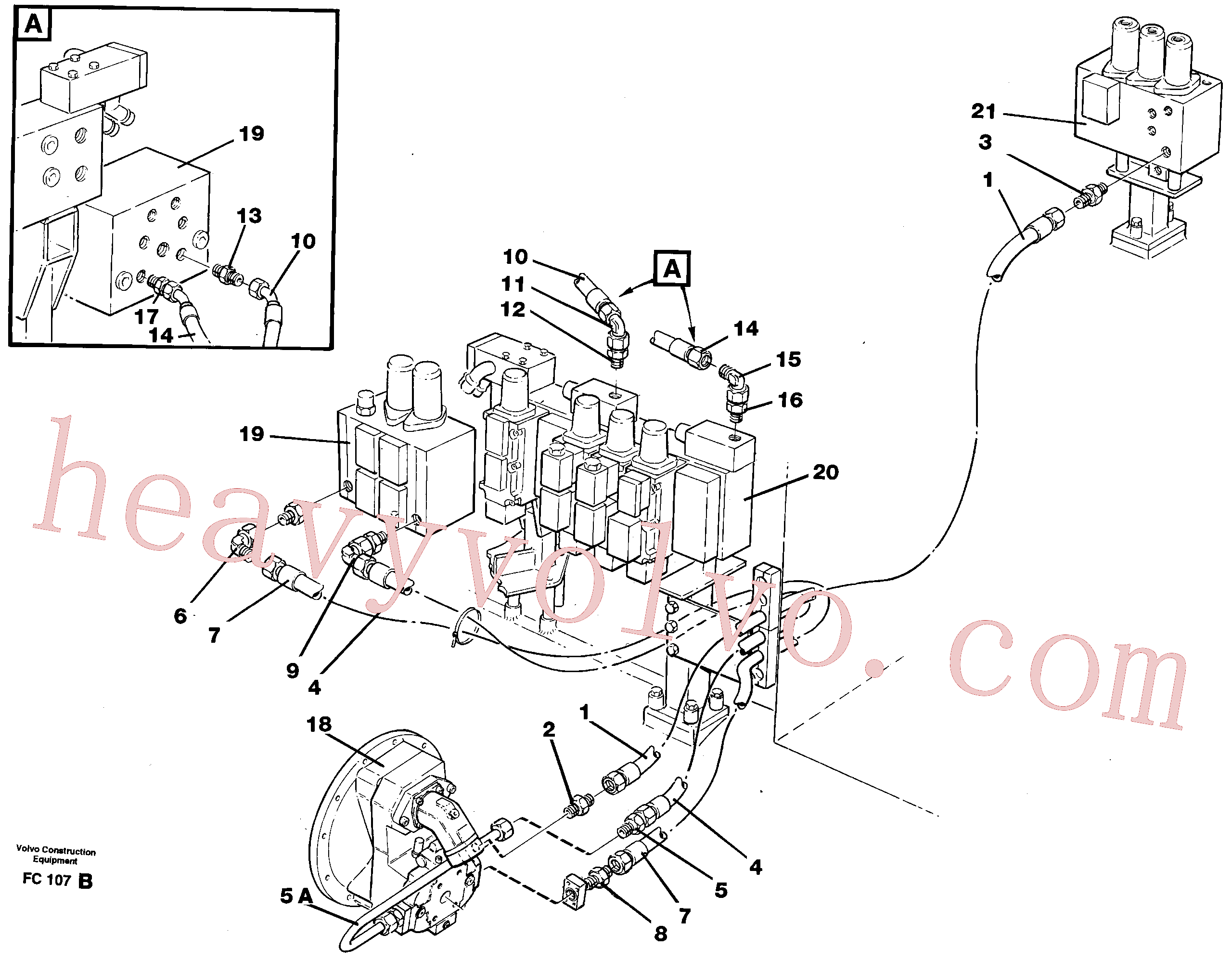 Volvo excavator part VOE14258690 Hydraulic hose for sale