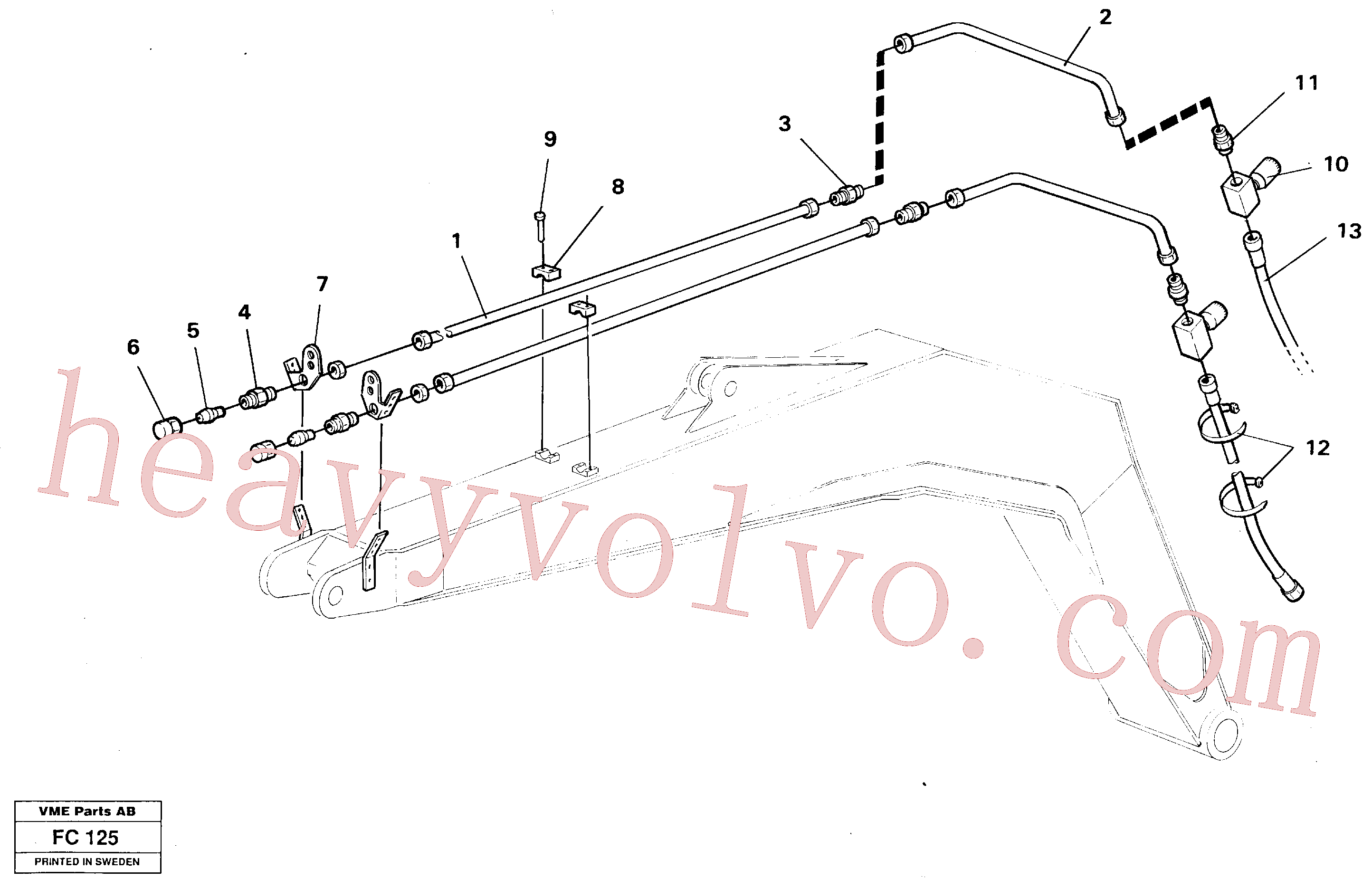 VOE14240722 Tube Clamp for Volvo Excavator spare
