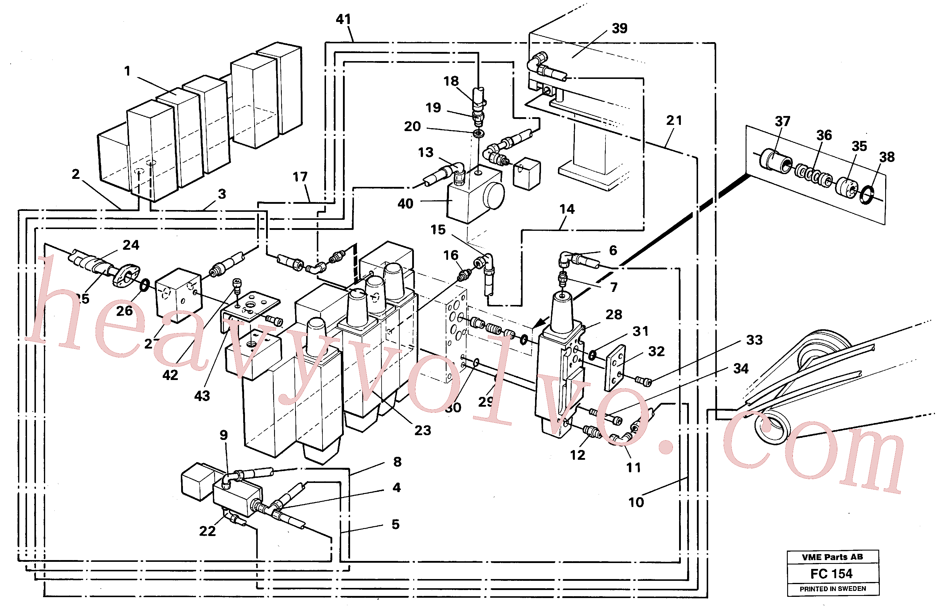 VOE14053249 Hydraulic hose for Volvo Excavator Parts