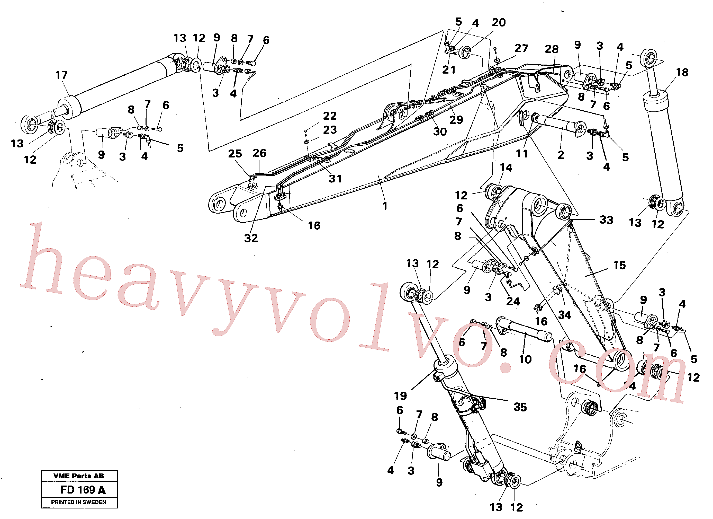 Volvo excavator part VOE14257101 Boom front section for sale