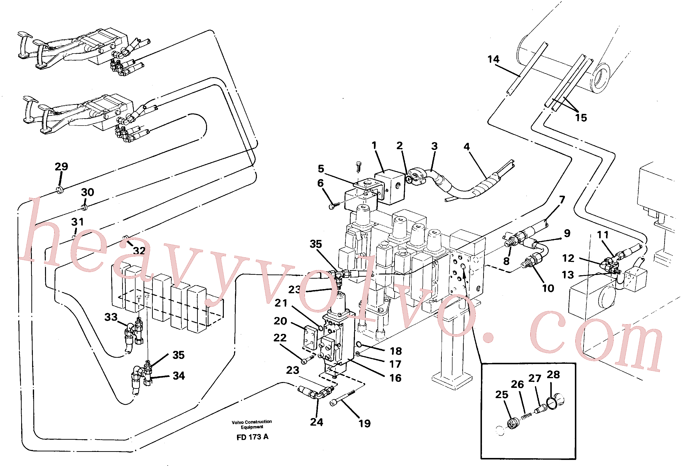 VOE14053249 Hydraulic hose for Volvo Excavator Parts