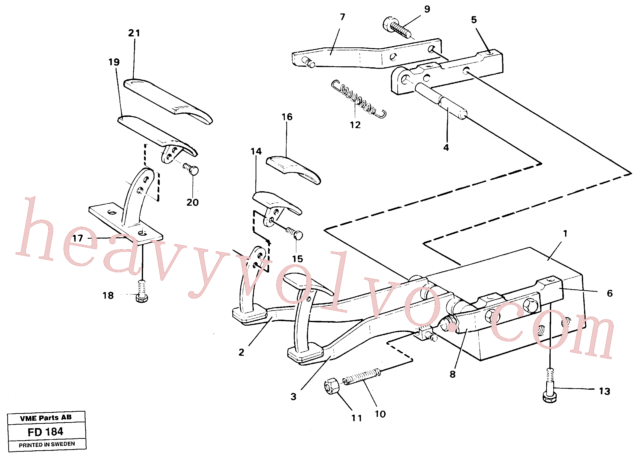 Volvo excavator part VOE14243536 Pedal attachment for sale