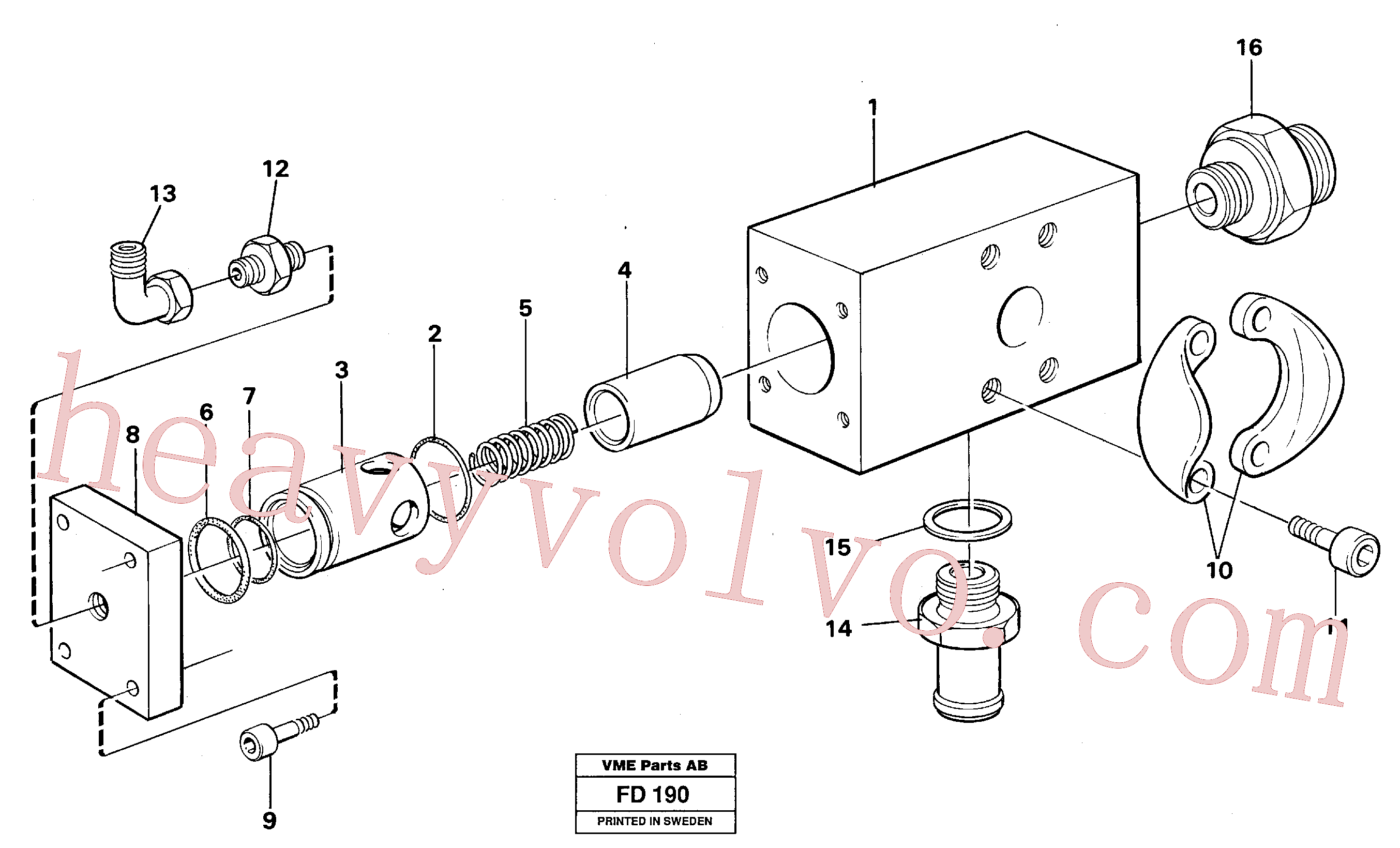 China Made VOE14252105 Valve parts for Volvo Excavator