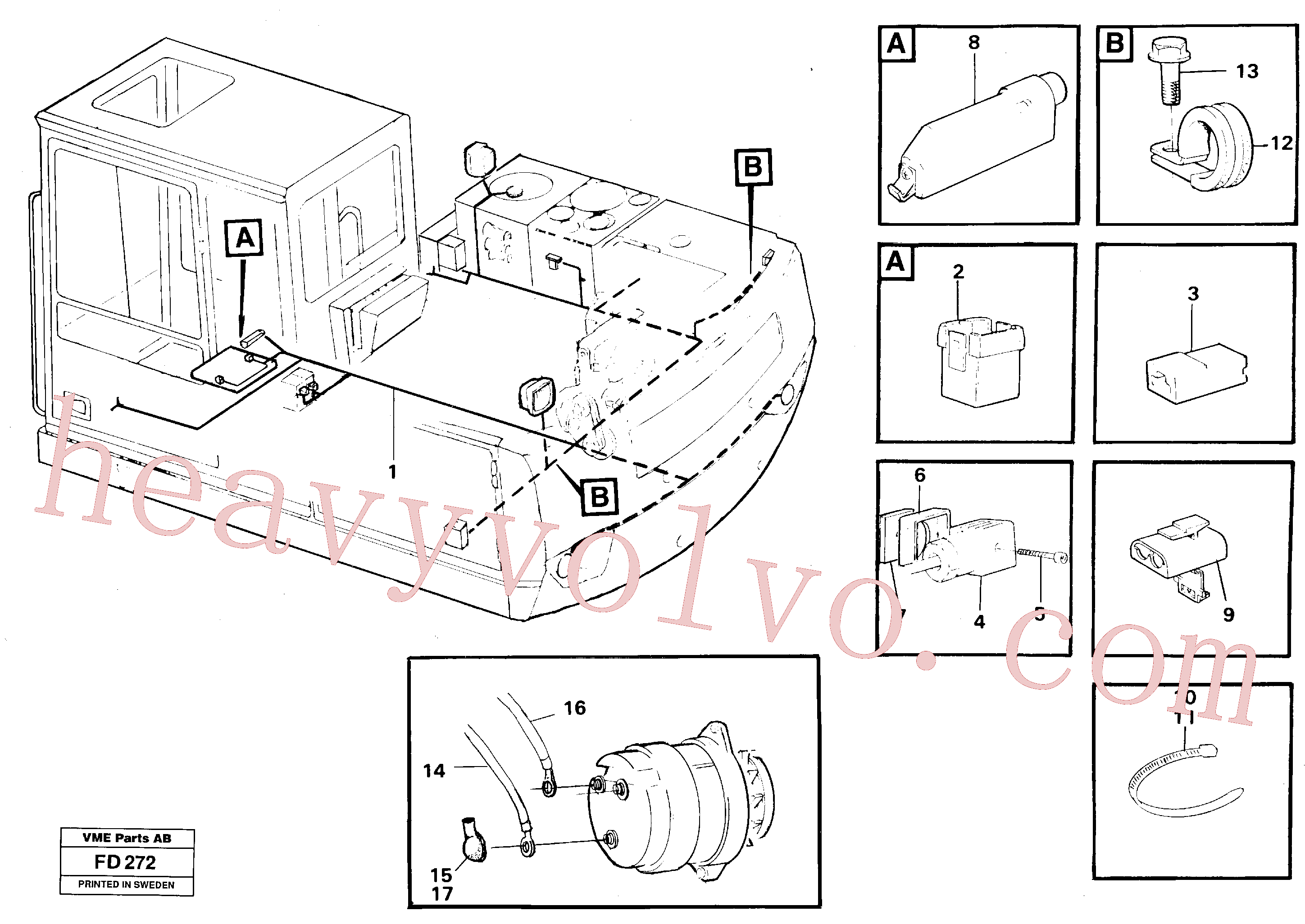 VOE14341211 Connector, Cable Contact for Volvo Excavator Parts
