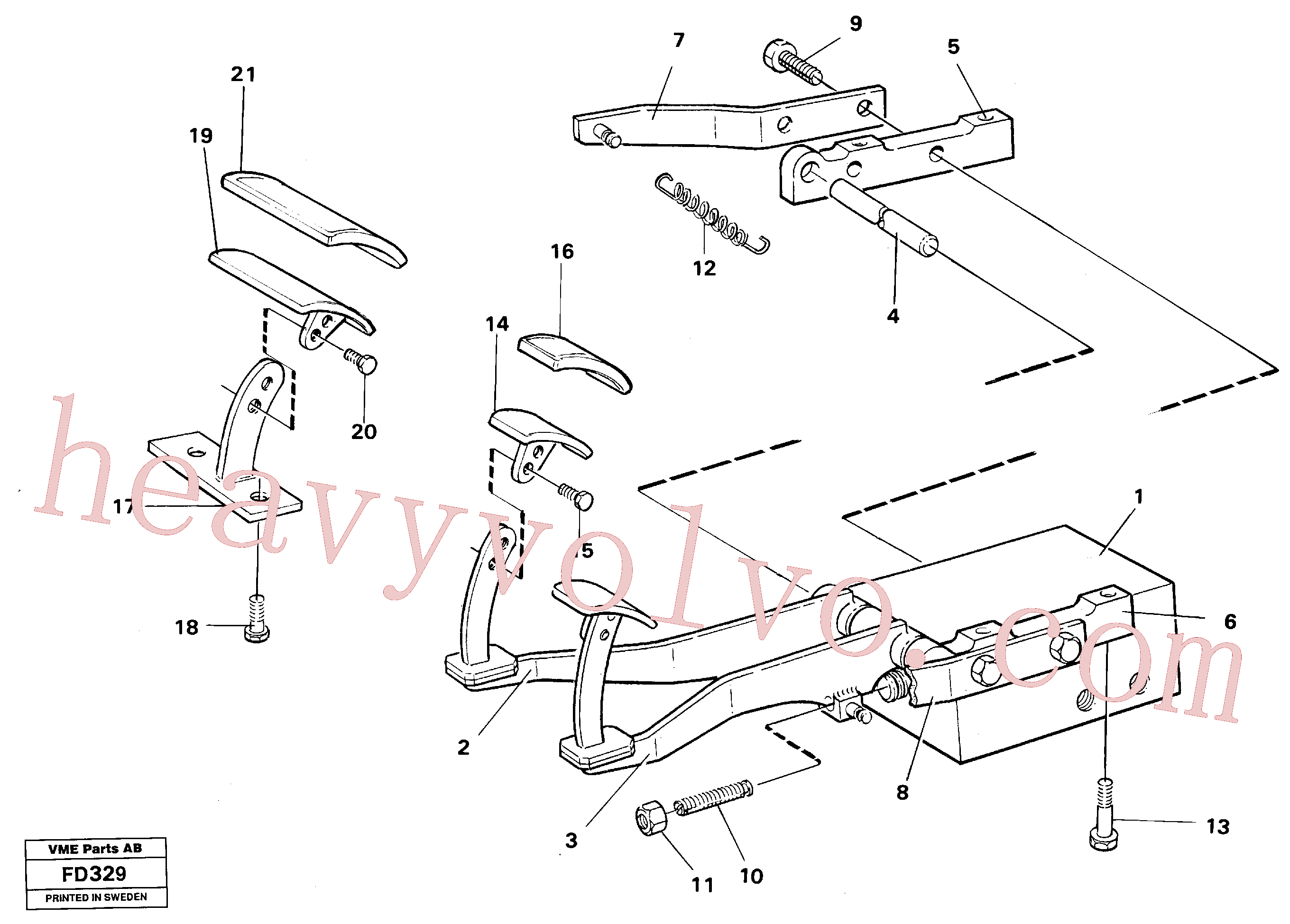 Volvo excavator part VOE14243536 Pedal attachment for sale
