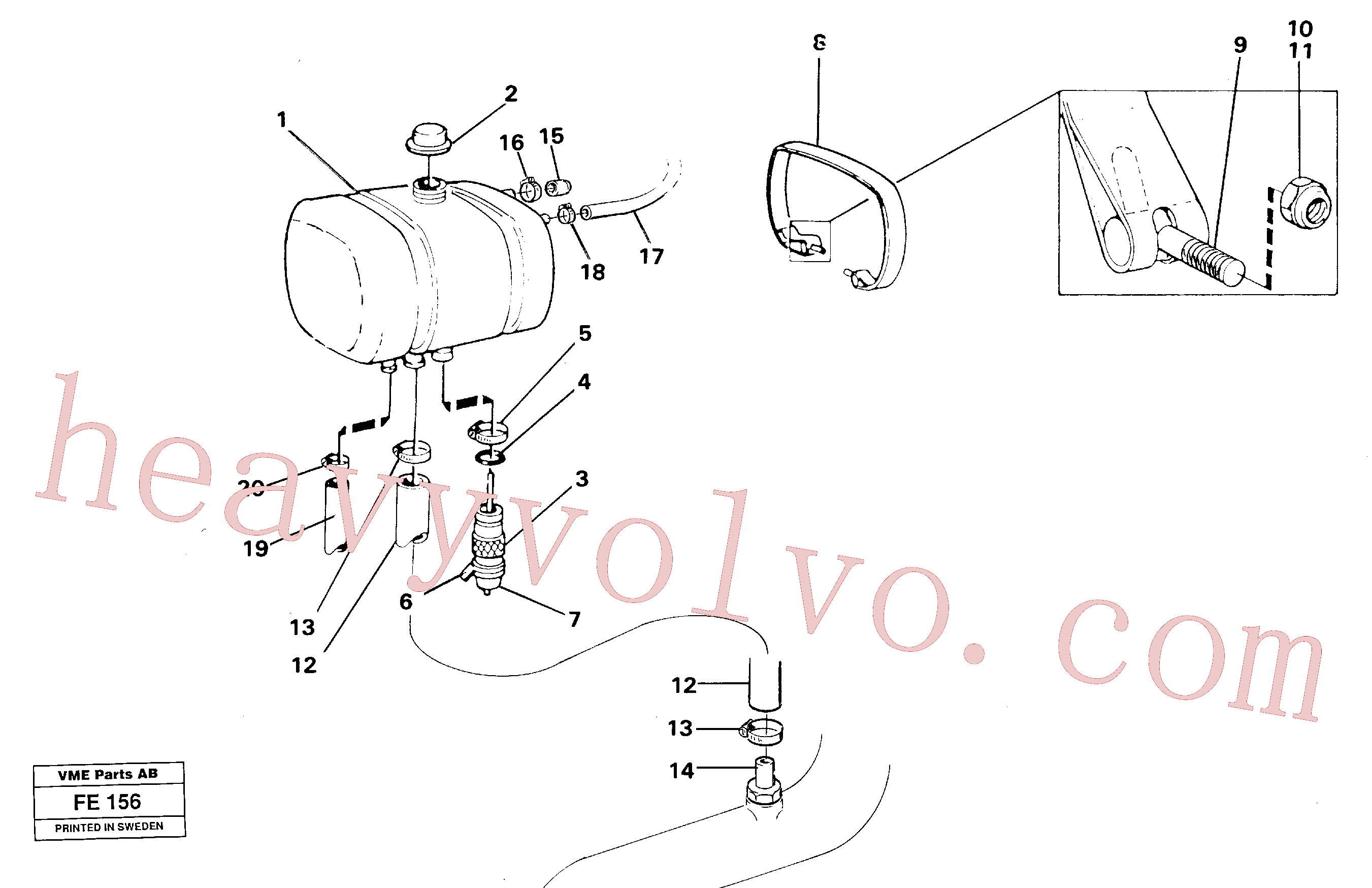 VOE13945411 Hose clamp for Volvo Excavator Parts