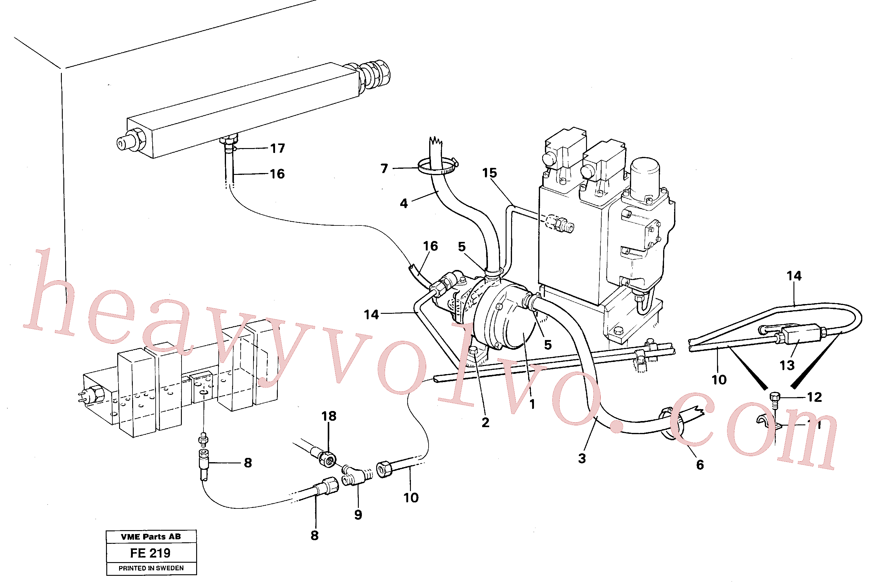 Volvo excavator part VOE14041890 Hose for sale