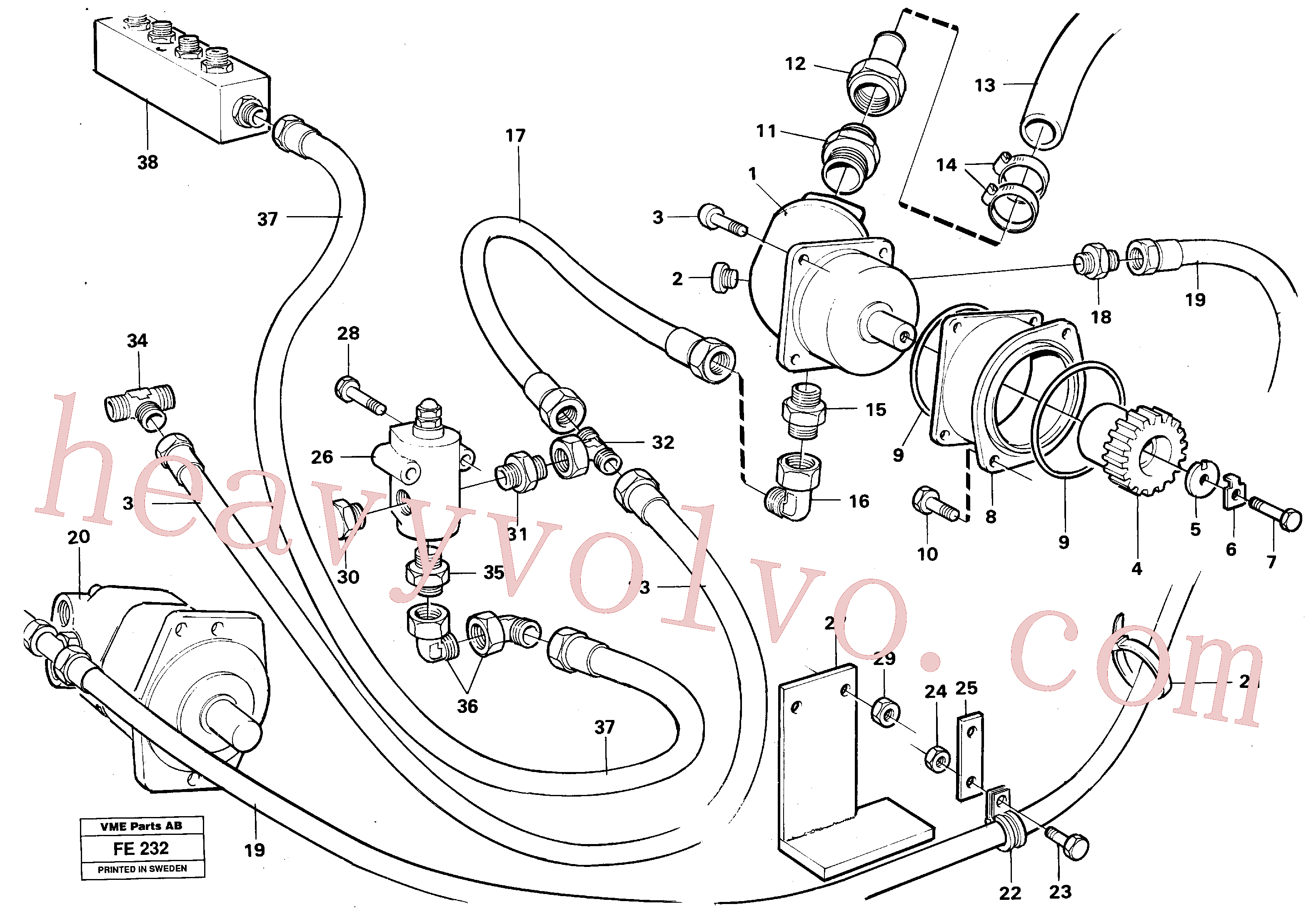 VOE14252327 Spacer for Volvo Excavator Parts