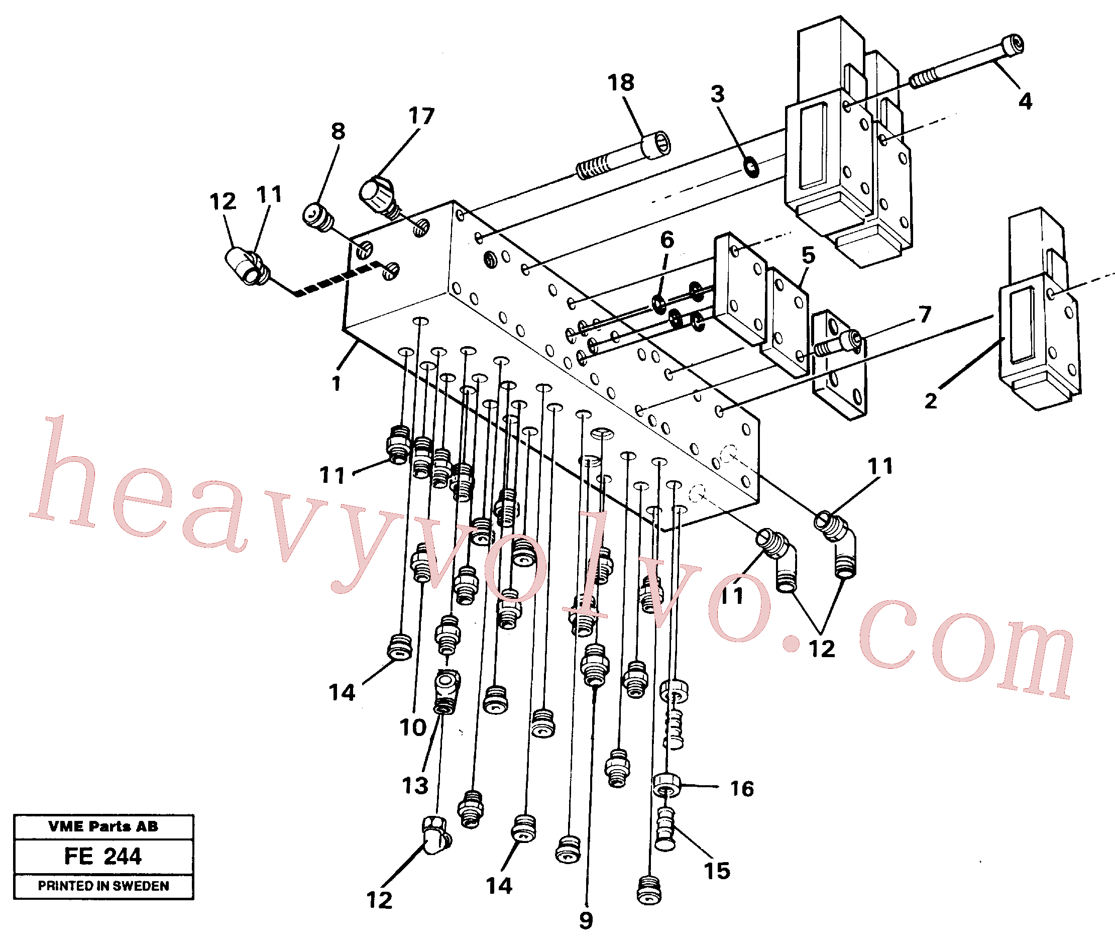 VOE941761 Hex. socket screw for Volvo Excavator spare