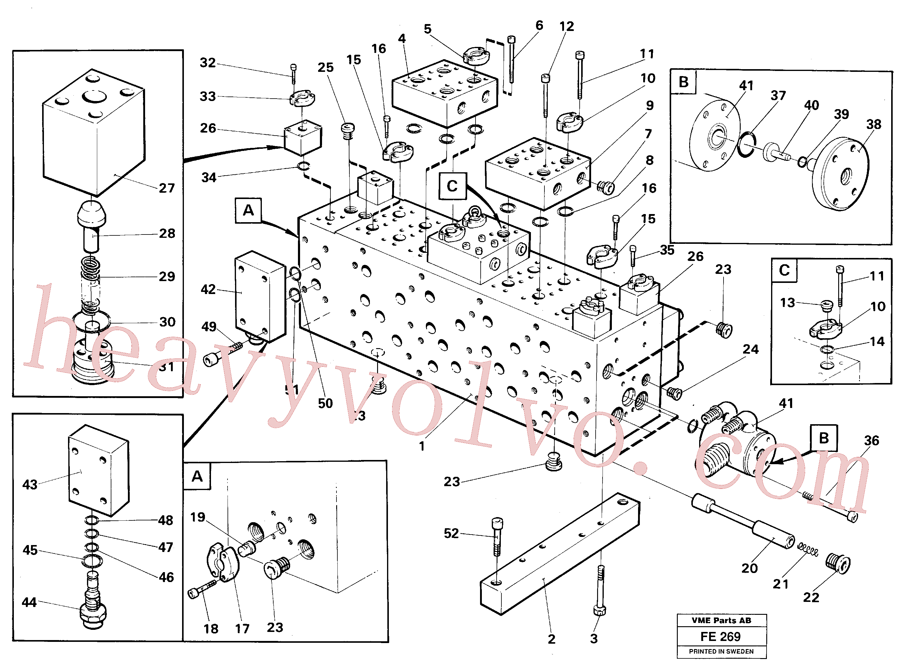 Volvo excavator part VOE14054736 Bracket for sale