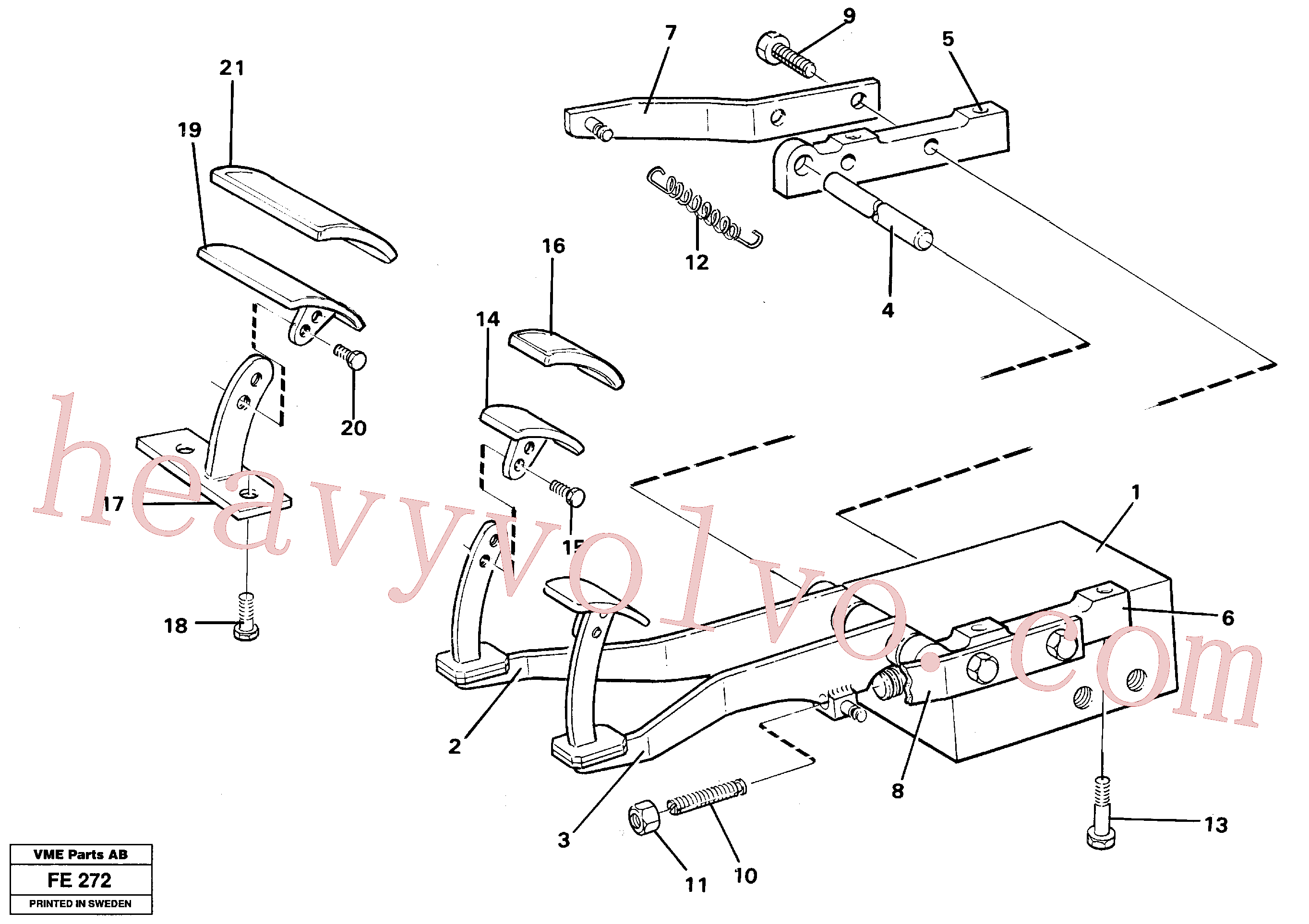 Volvo excavator part VOE14243536 Pedal attachment for sale