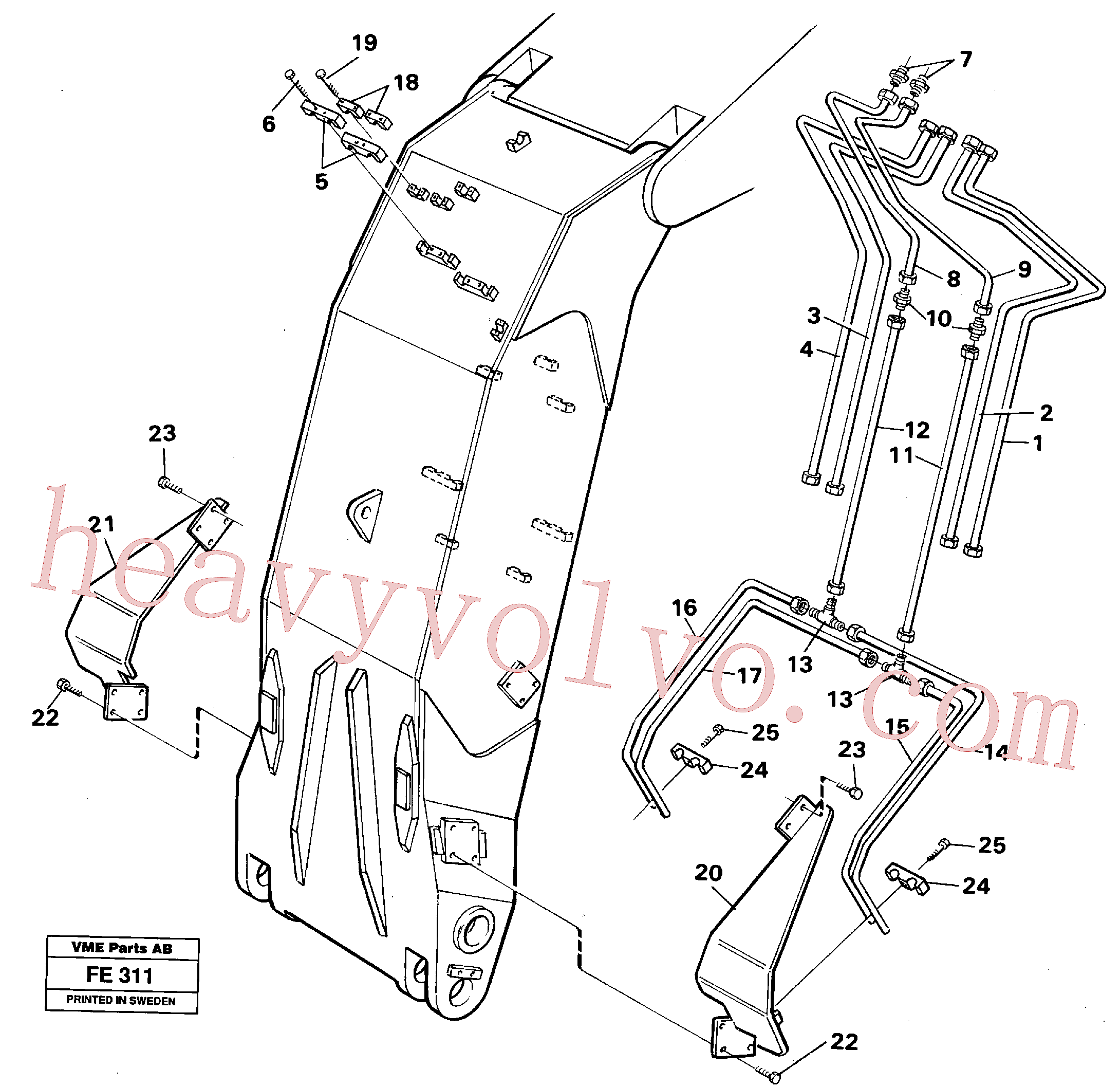 VOE14230306 Tube Retainer for Volvo Excavator spare