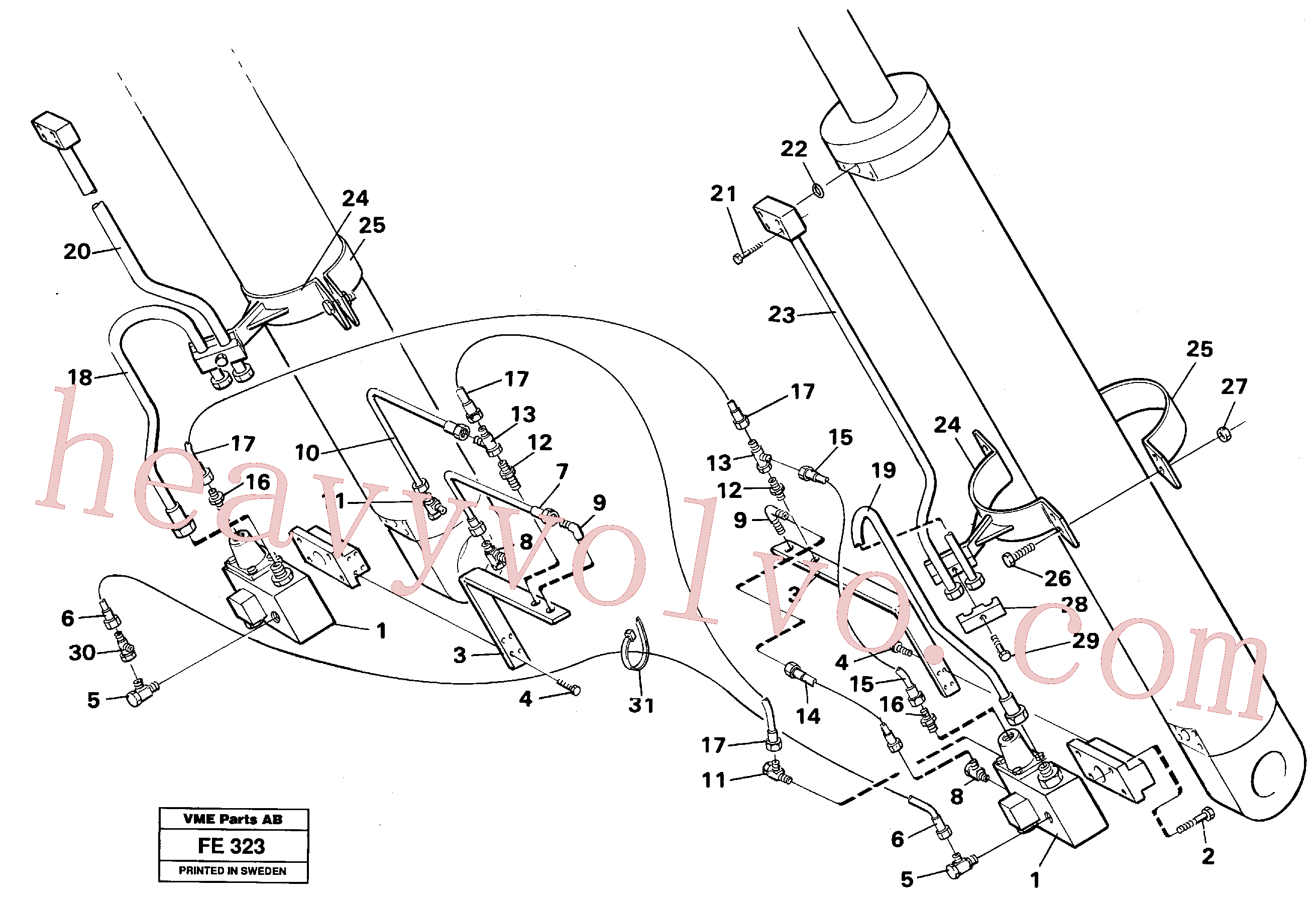 VOE14231238 Tube Assembly for Volvo Excavator Parts