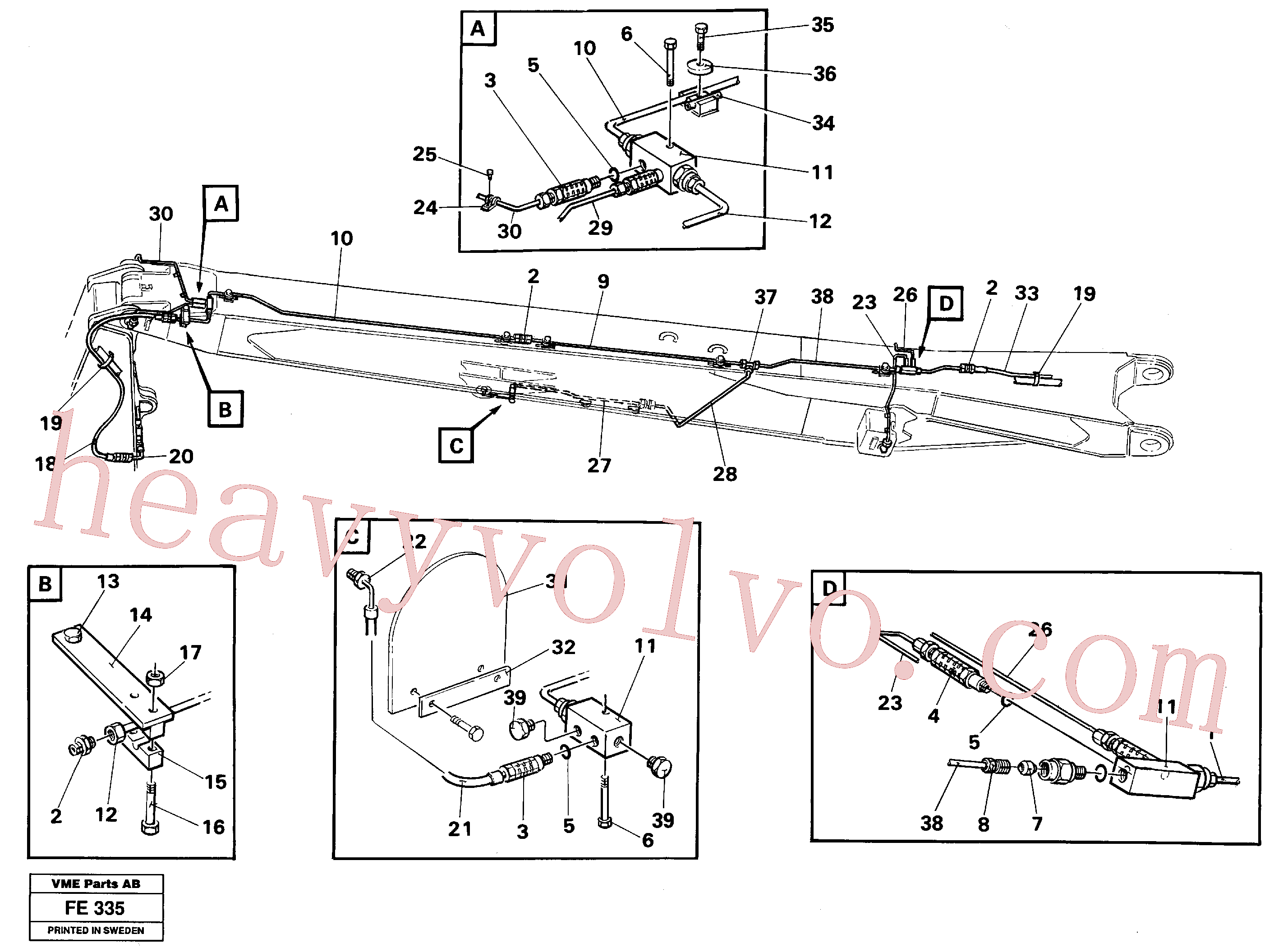 VOE14255097 Hose for Volvo Excavator spare