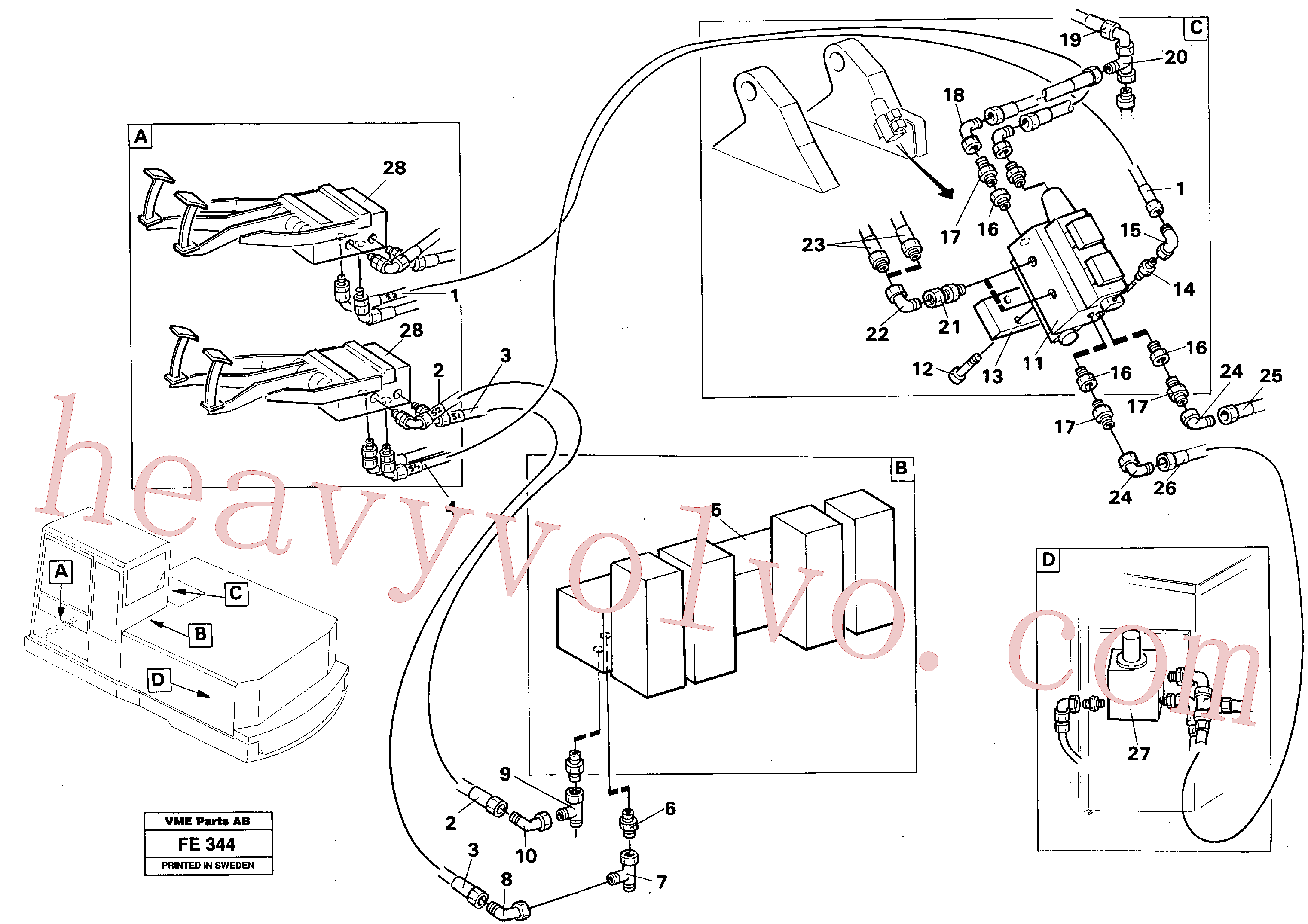 Volvo excavator part VOE14012384 Fitting for sale