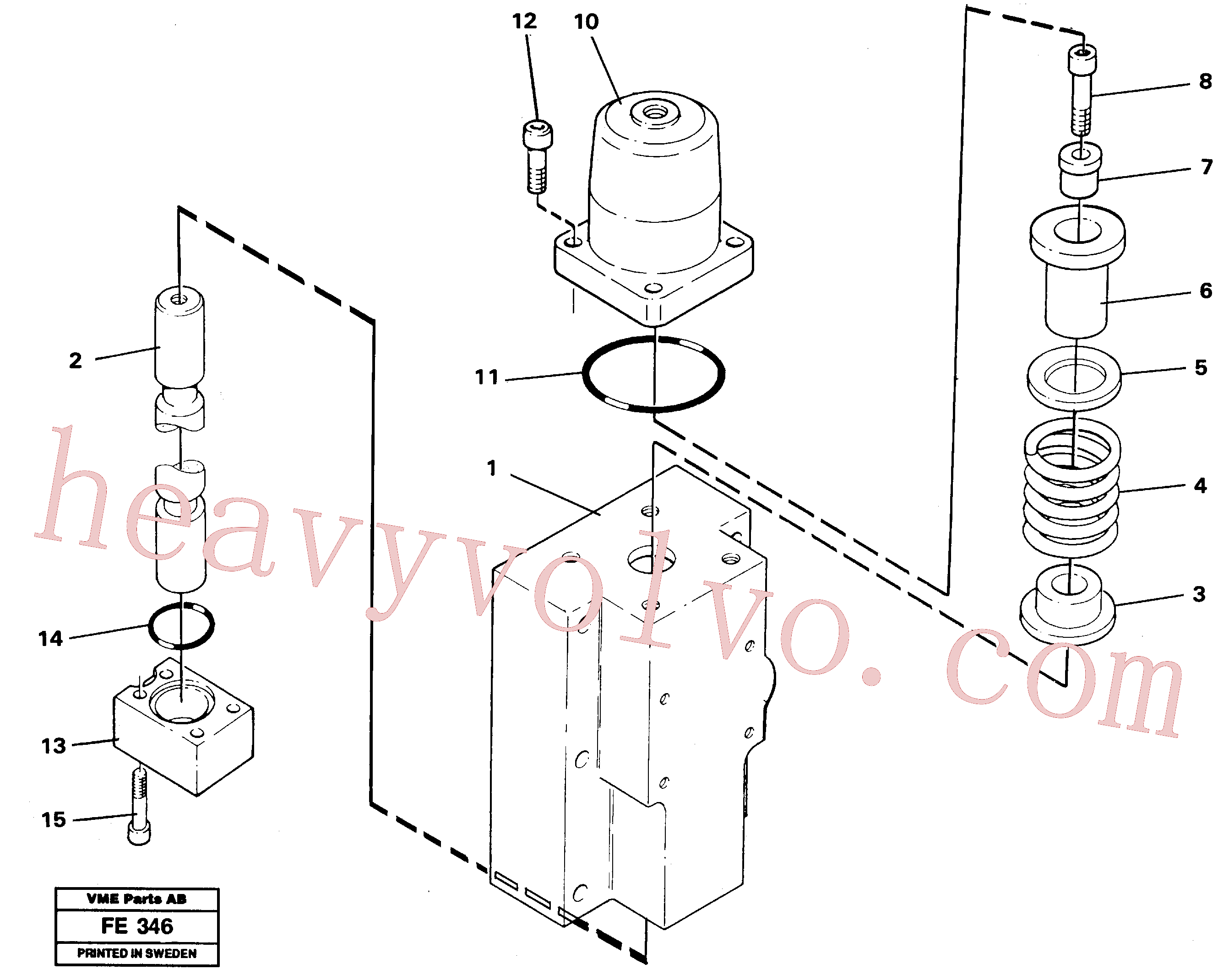 VOE14236298 Valve housing for Volvo Excavator spare