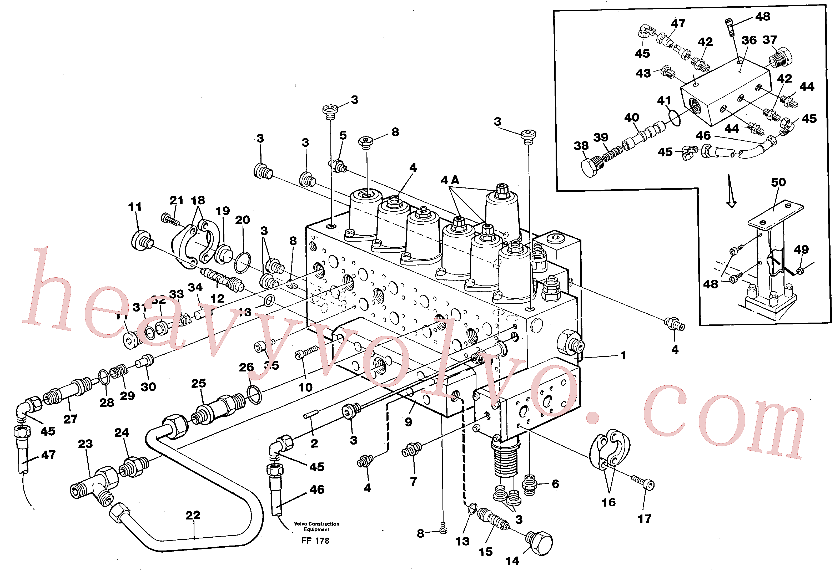 Volvo excavator part VOE14245649 Fitting for sale