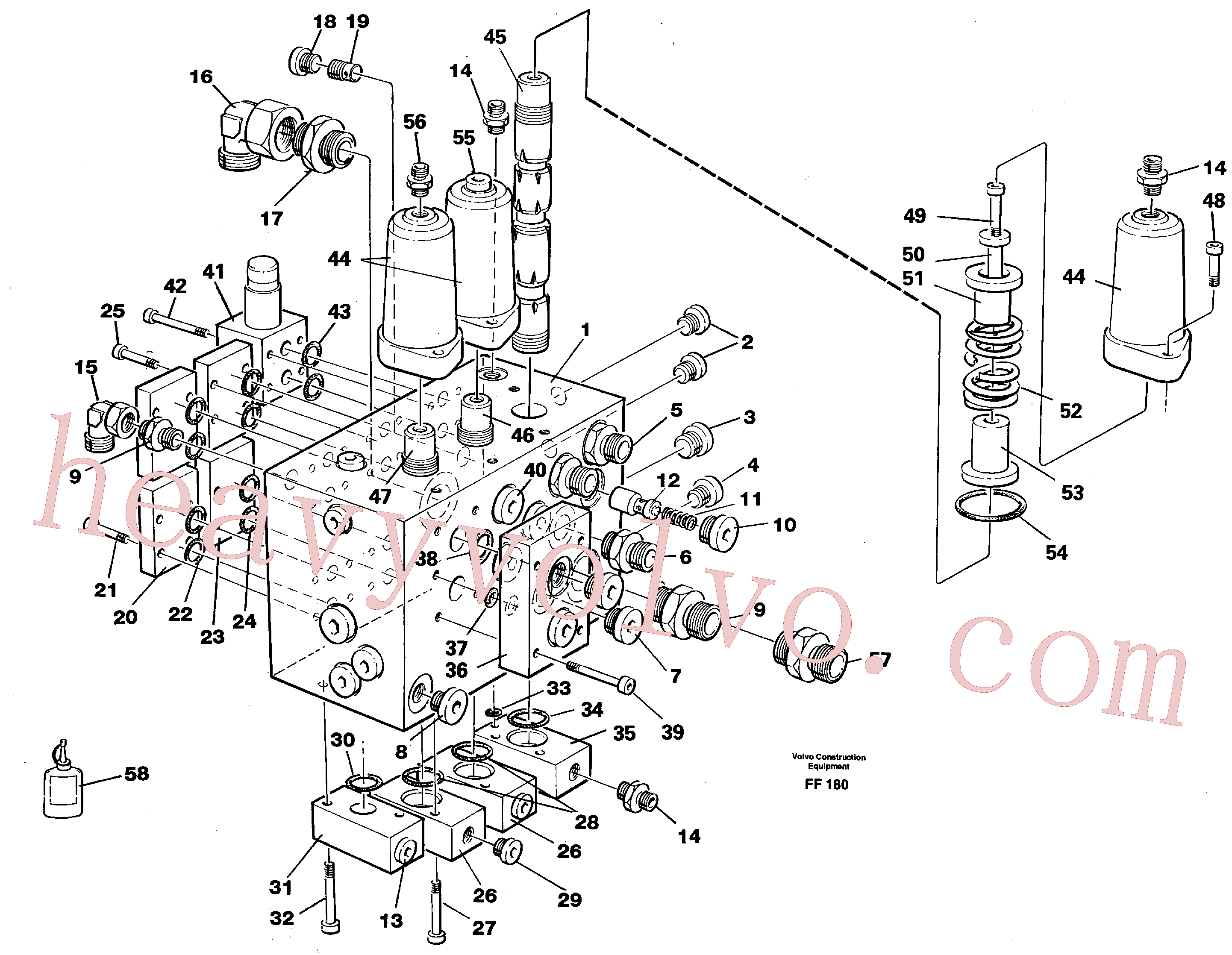VOE14211238 Pressure limiting valve for Volvo Excavator spare