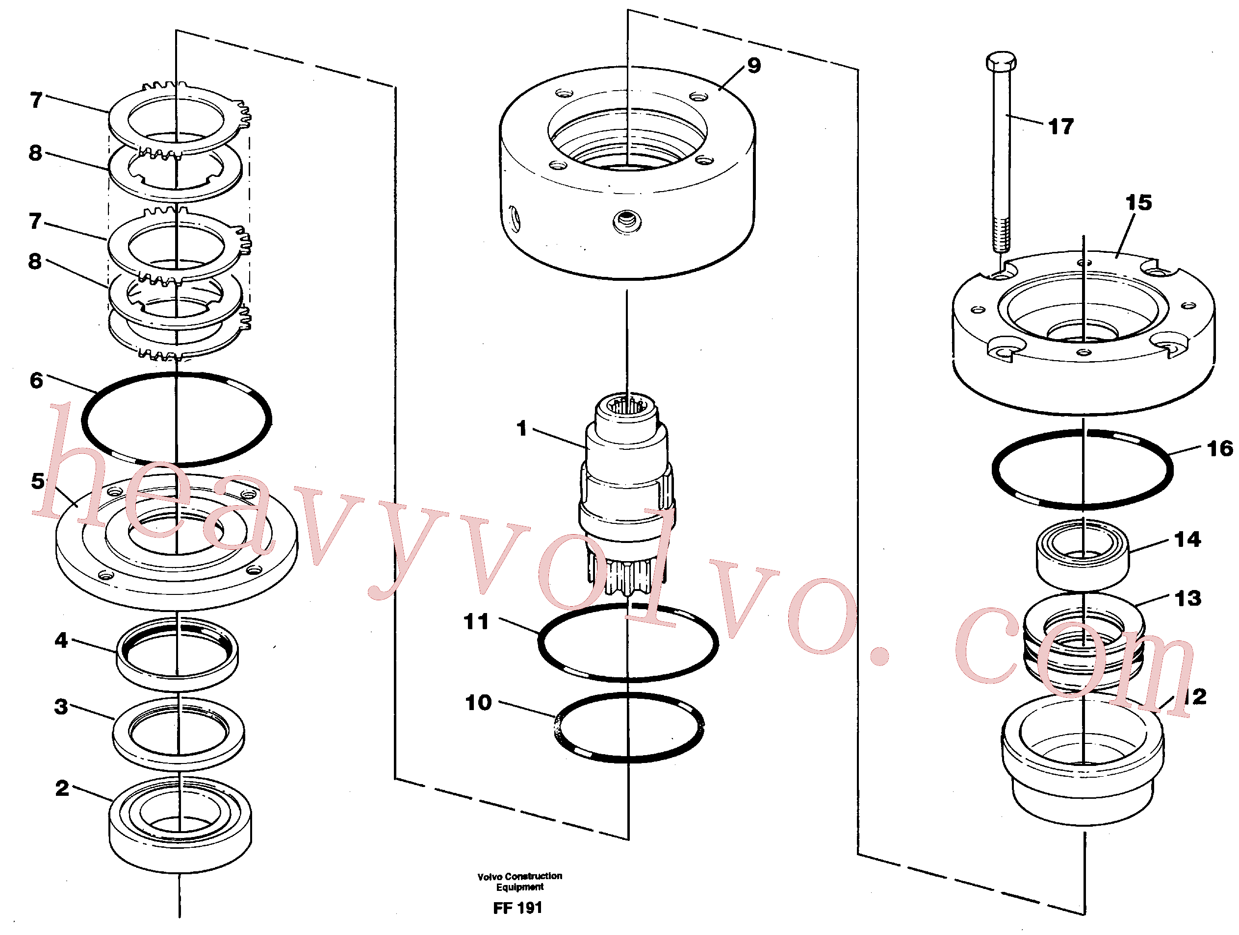 Volvo excavator part VOE14236540 Back-up ring for sale
