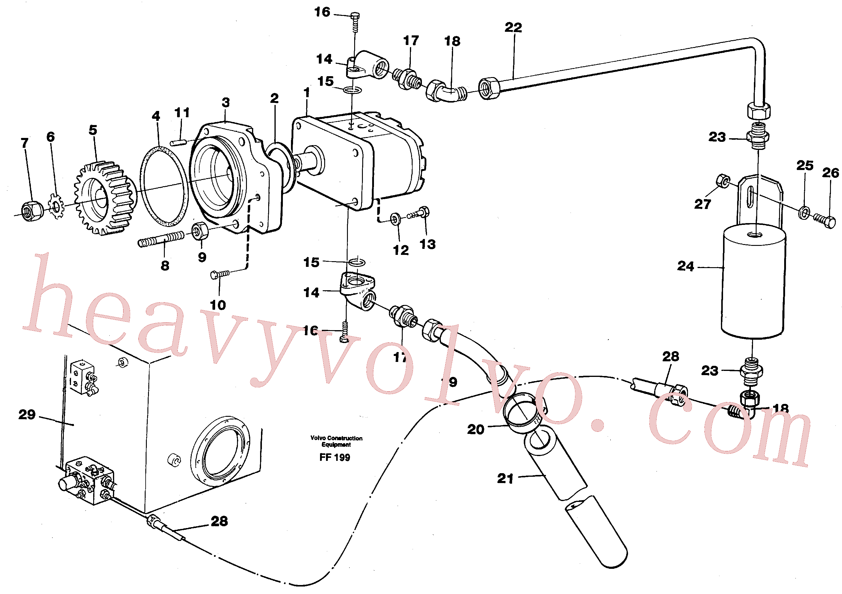 Volvo excavator part VOE14056268 Hydraulic hose for sale
