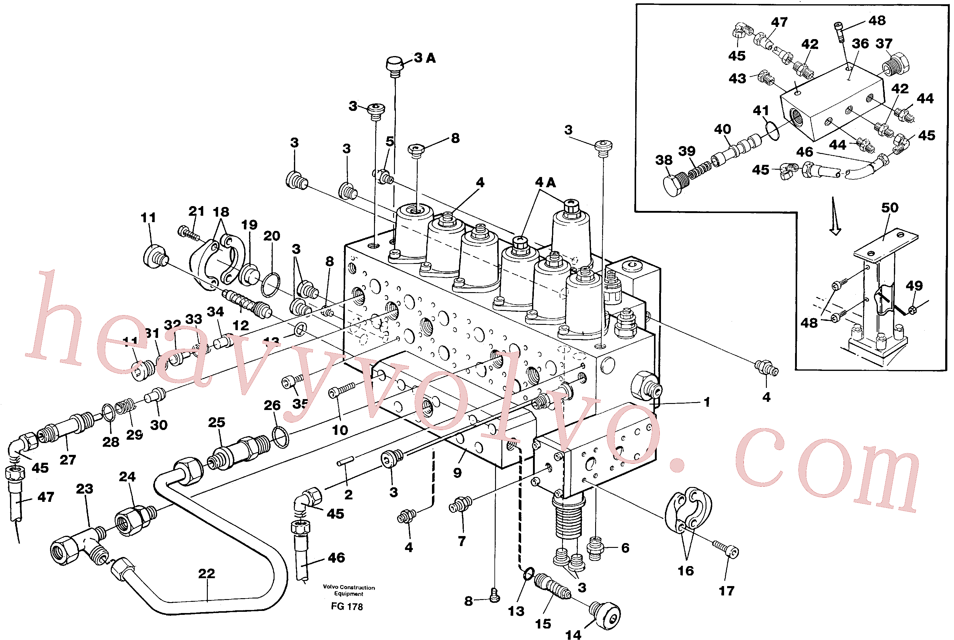 Volvo excavator part VOE14245649 Fitting for sale