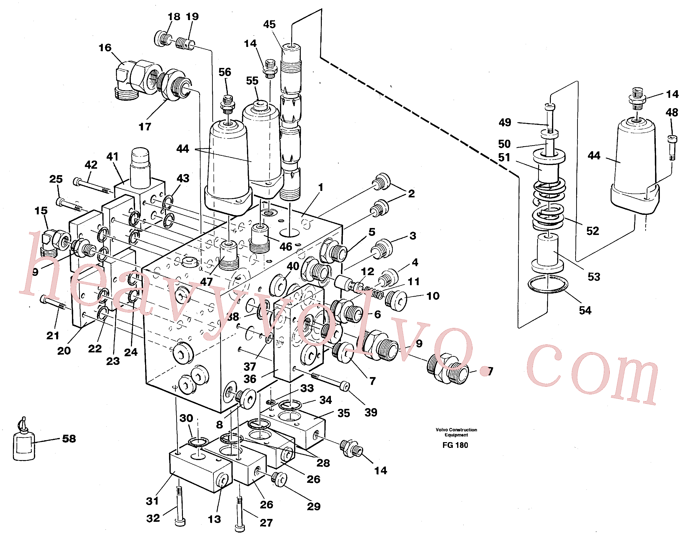 VOE14211238 Pressure limiting valve for Volvo Excavator spare