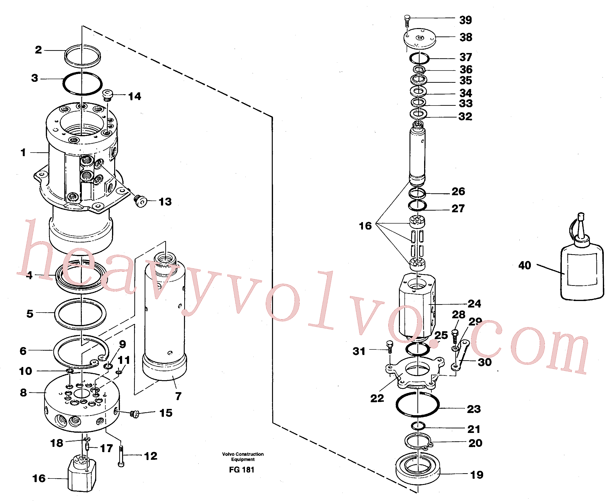 China Made VOE960162 O-ring parts for Volvo Excavator
