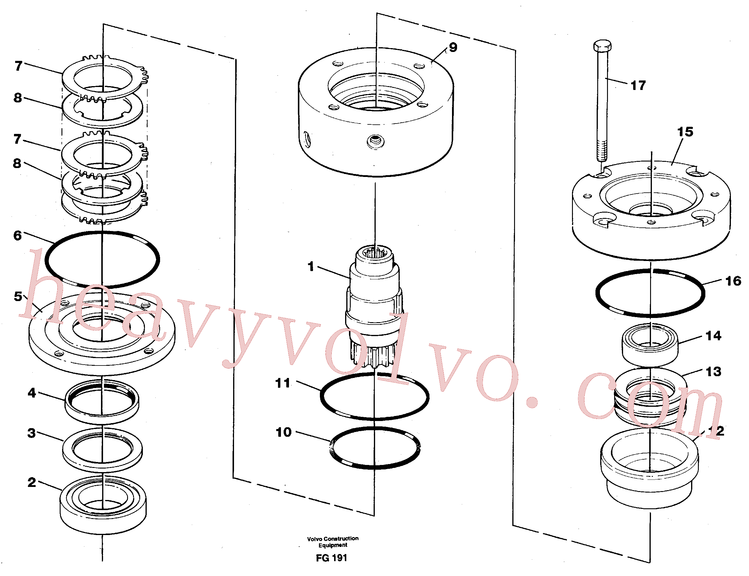 Volvo excavator part VOE14236540 Back-up ring for sale