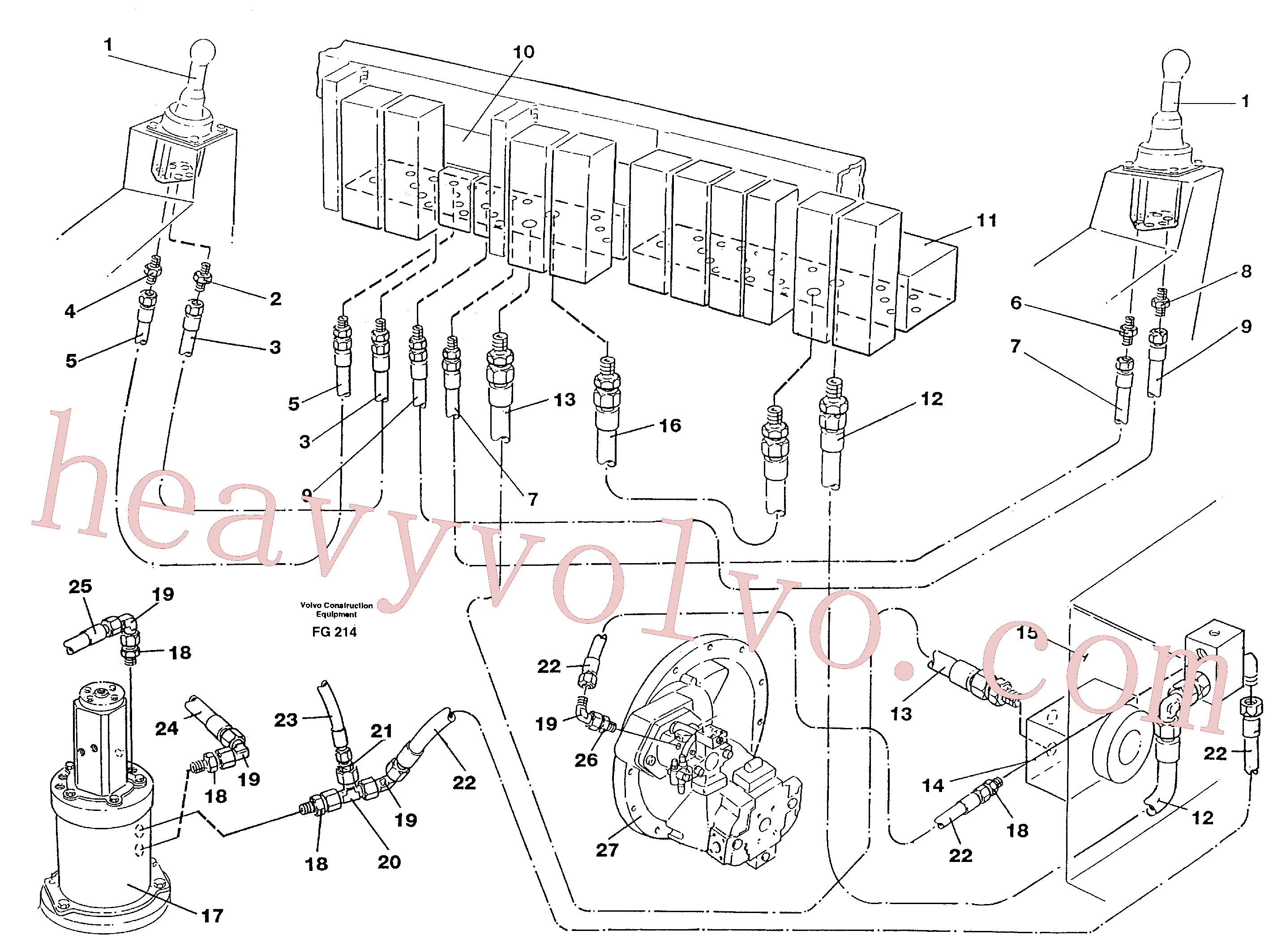 Volvo excavator part VOE14056268 Hydraulic hose for sale