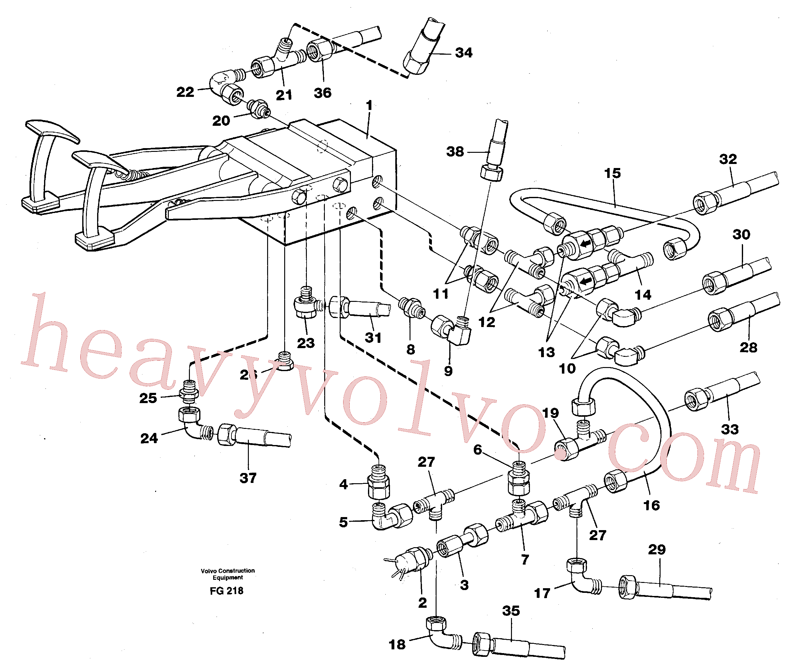 China Made VOE14023611 Fitting parts for Volvo Excavator