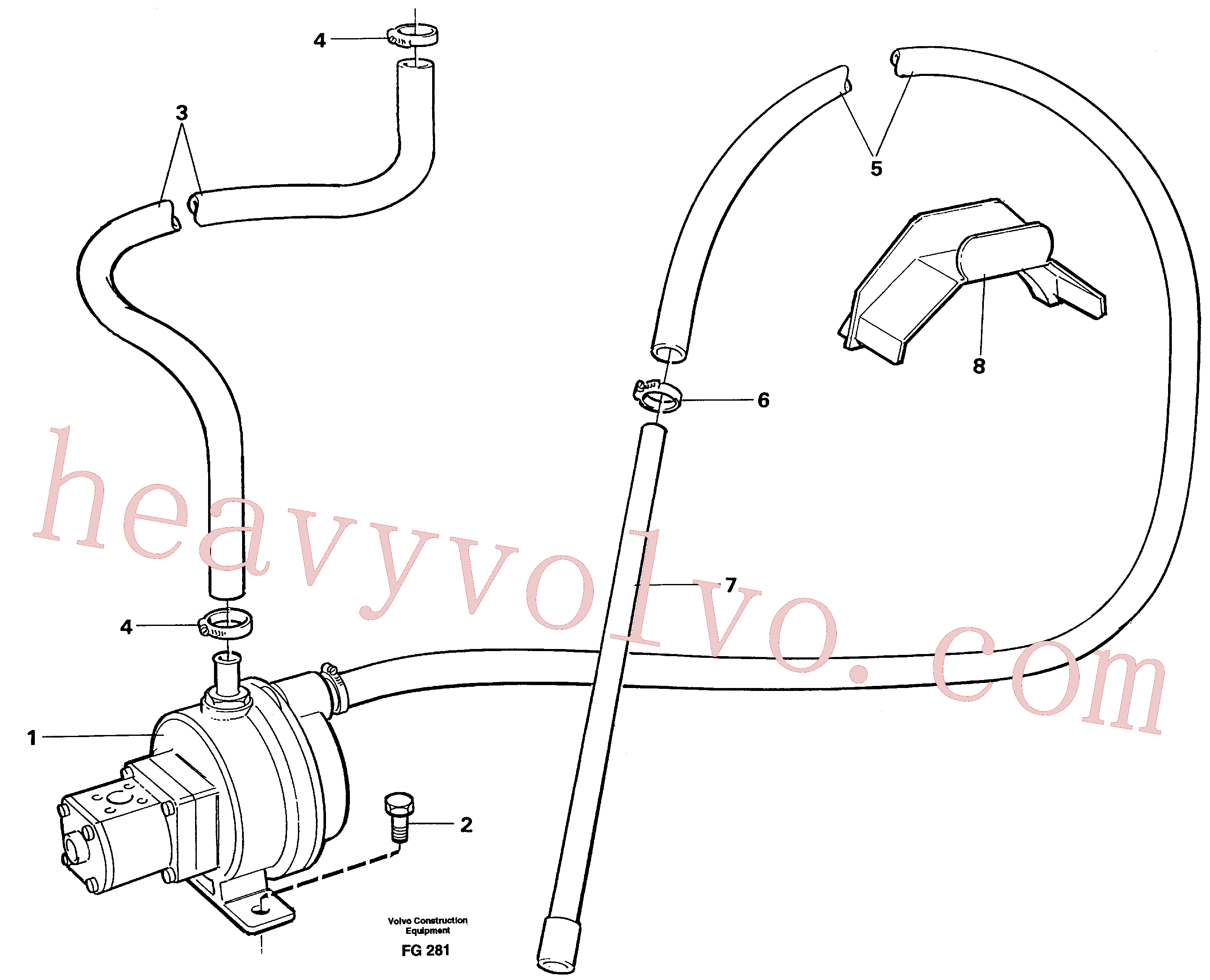 China Made VOE14054050 Oil hose parts for Volvo Excavator