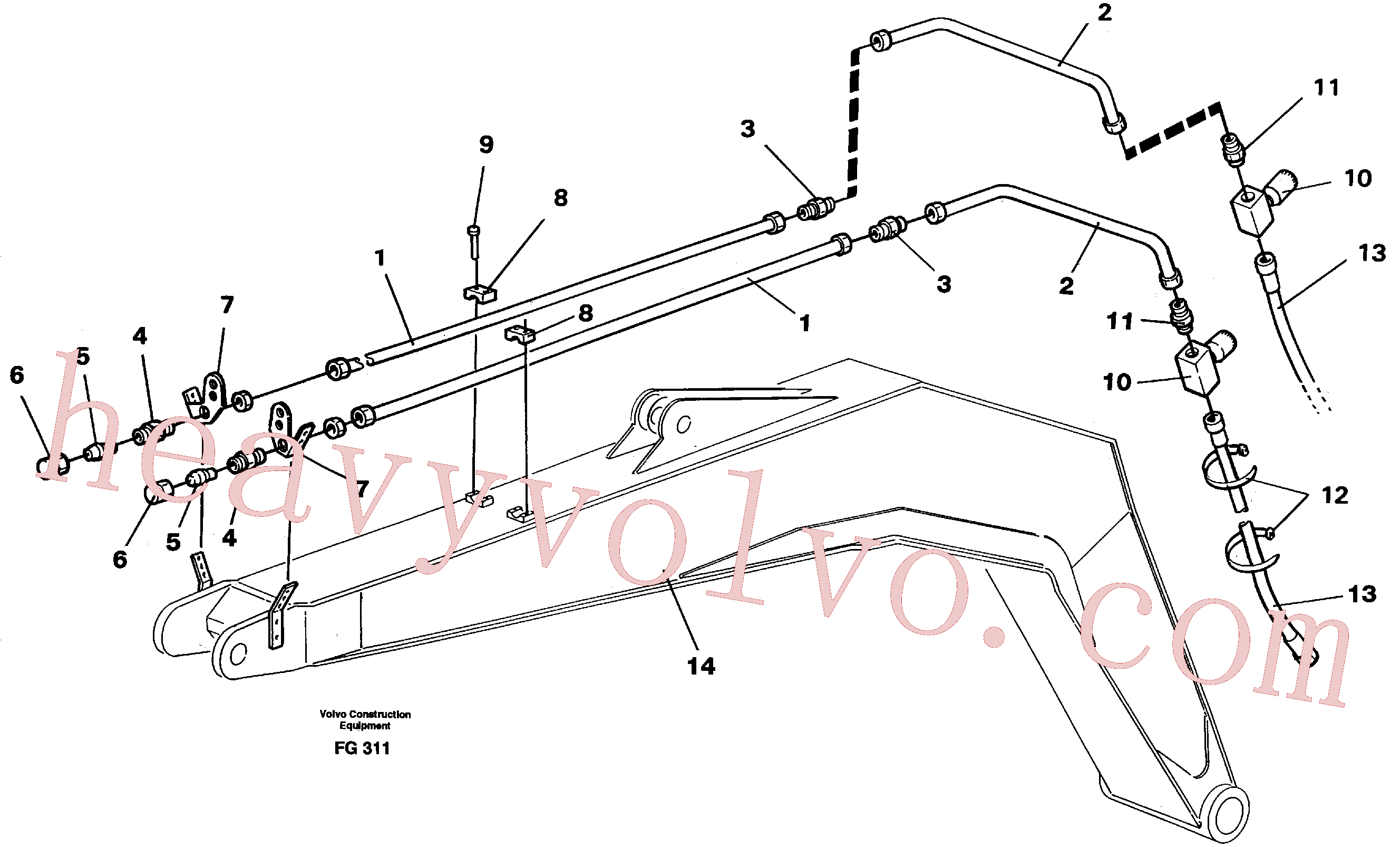 VOE14240722 Tube Clamp for Volvo Excavator spare