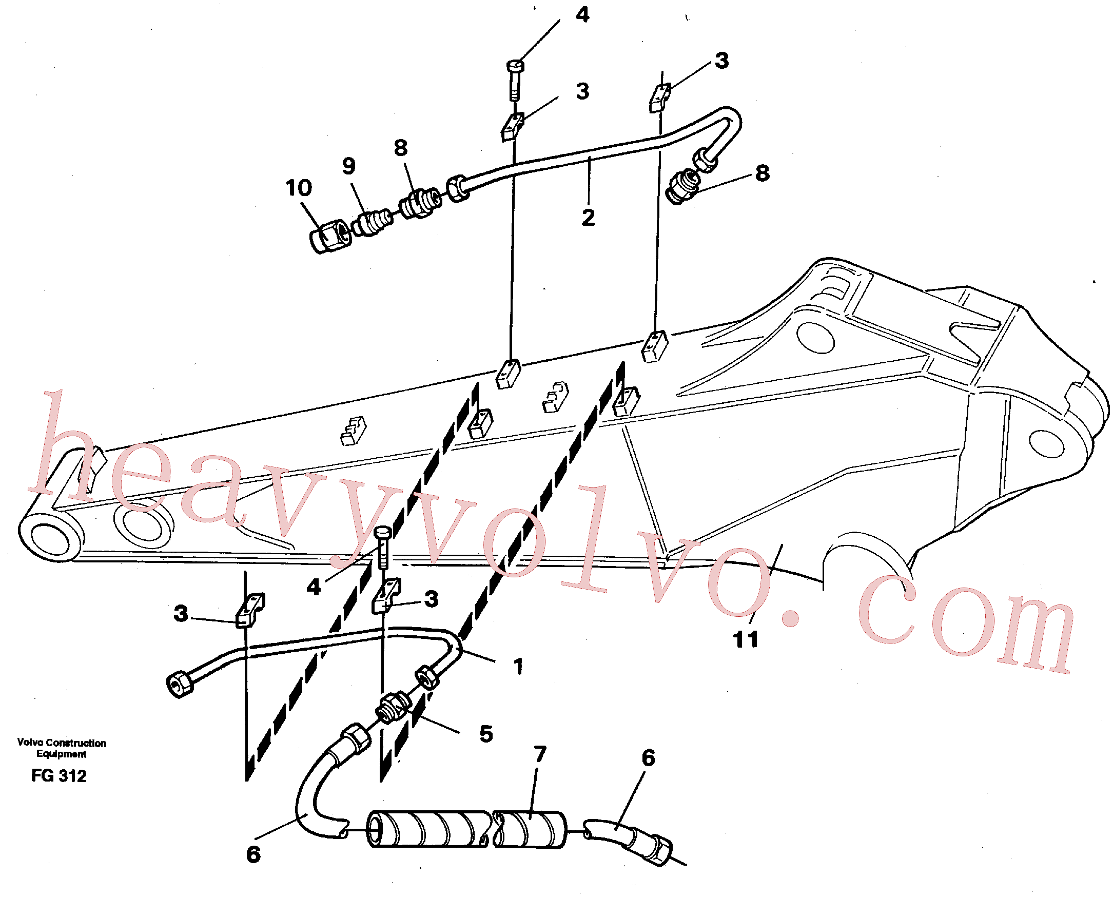 VOE14261815 Hydraulic hose for Volvo Excavator spare