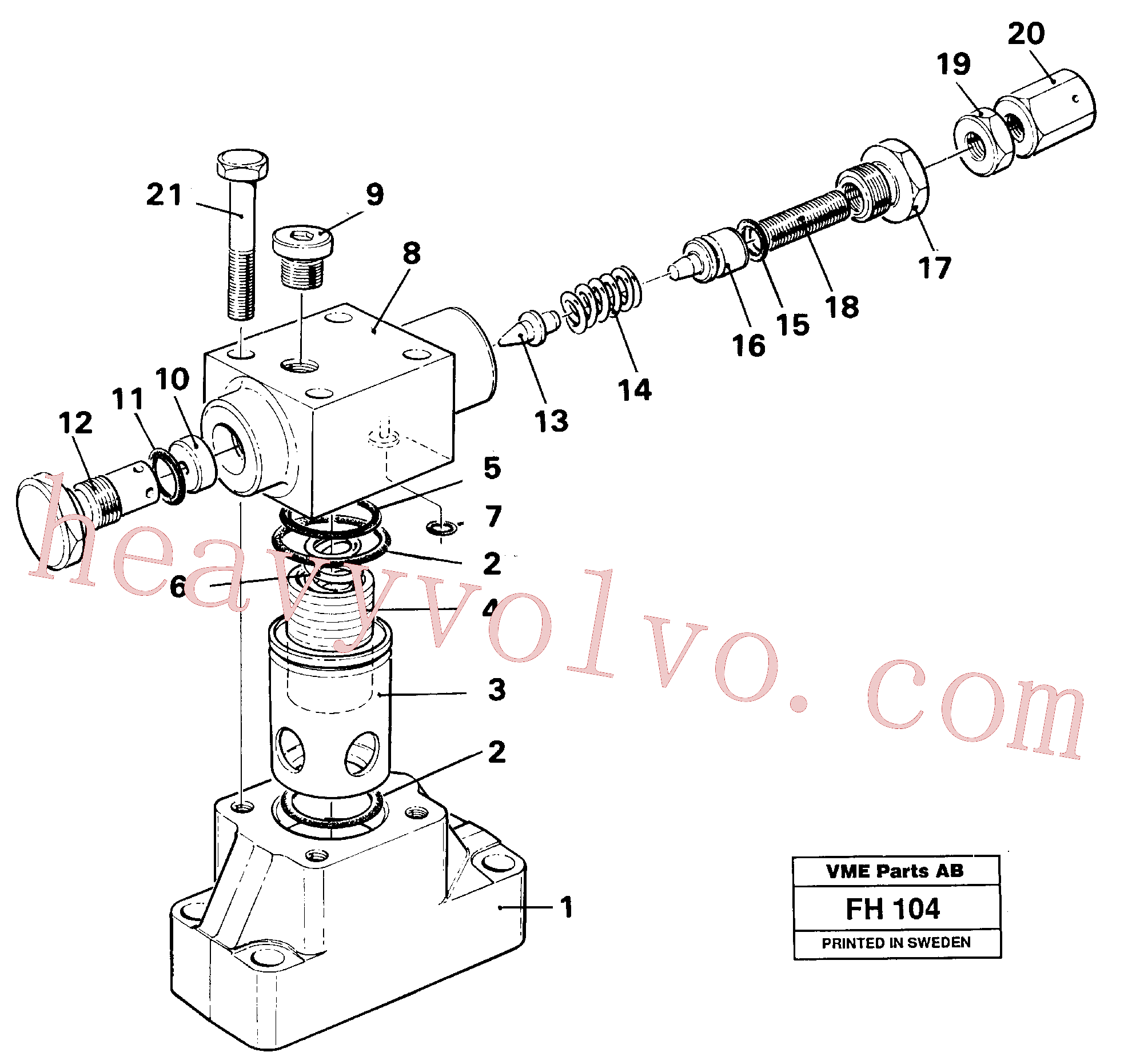 VOE14235232 Screw for Volvo Excavator Parts