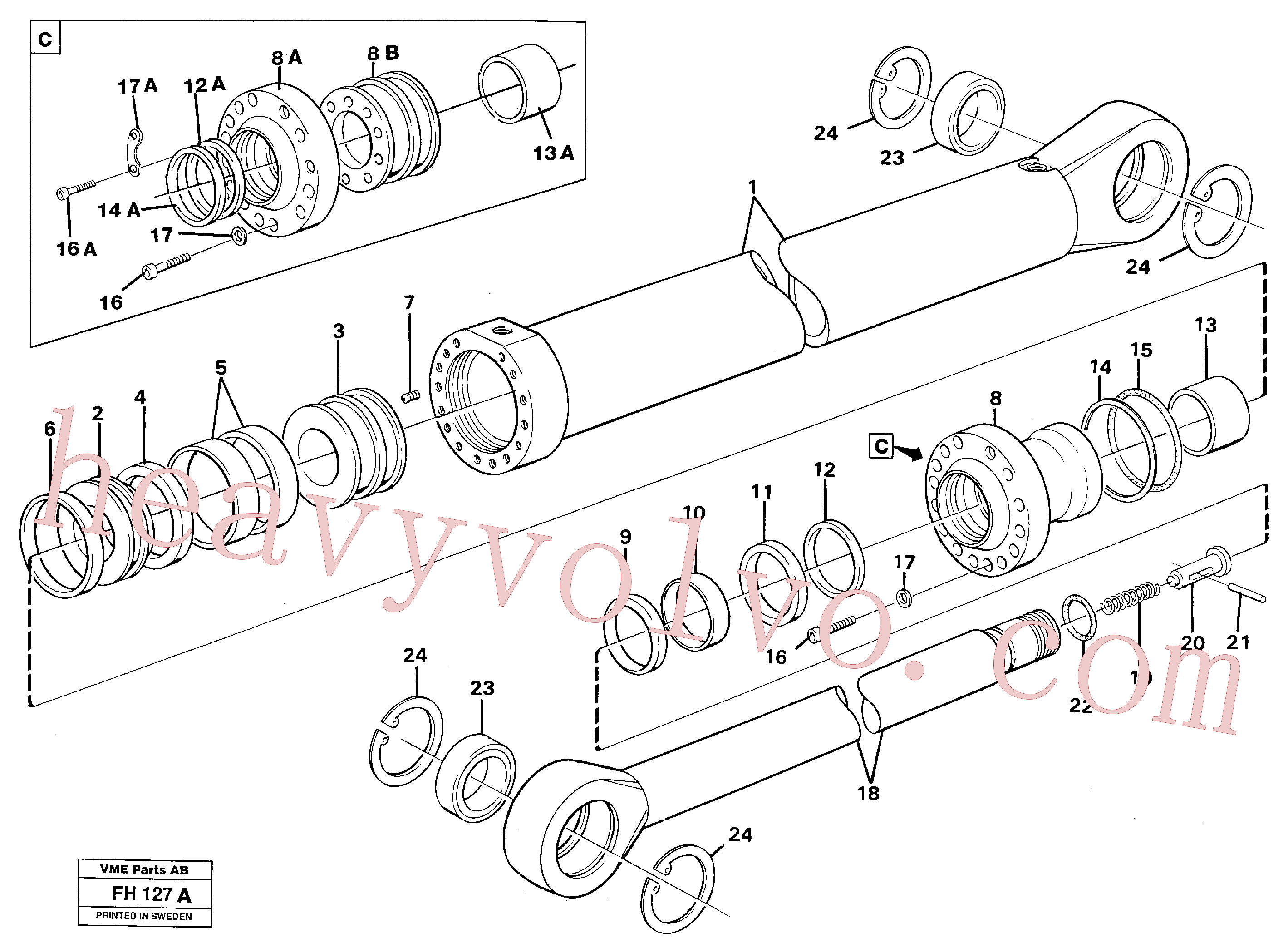 Volvo excavator part VOE14239752 Piston for sale