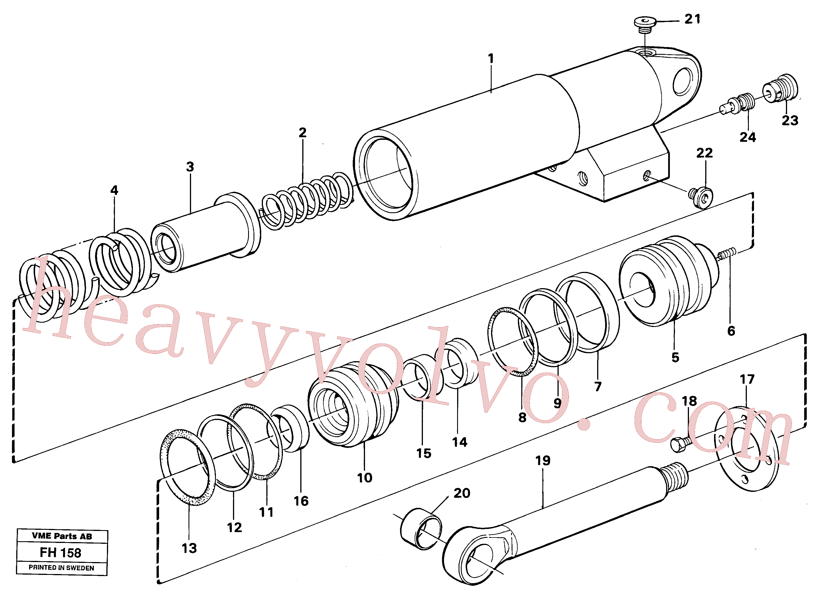 VOE14236076 Compression spring for Volvo Excavator spare