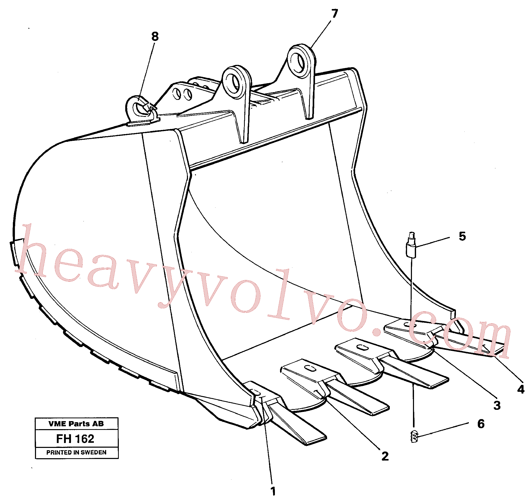 VOE14000621 Tooth bracket for Volvo Excavator Parts