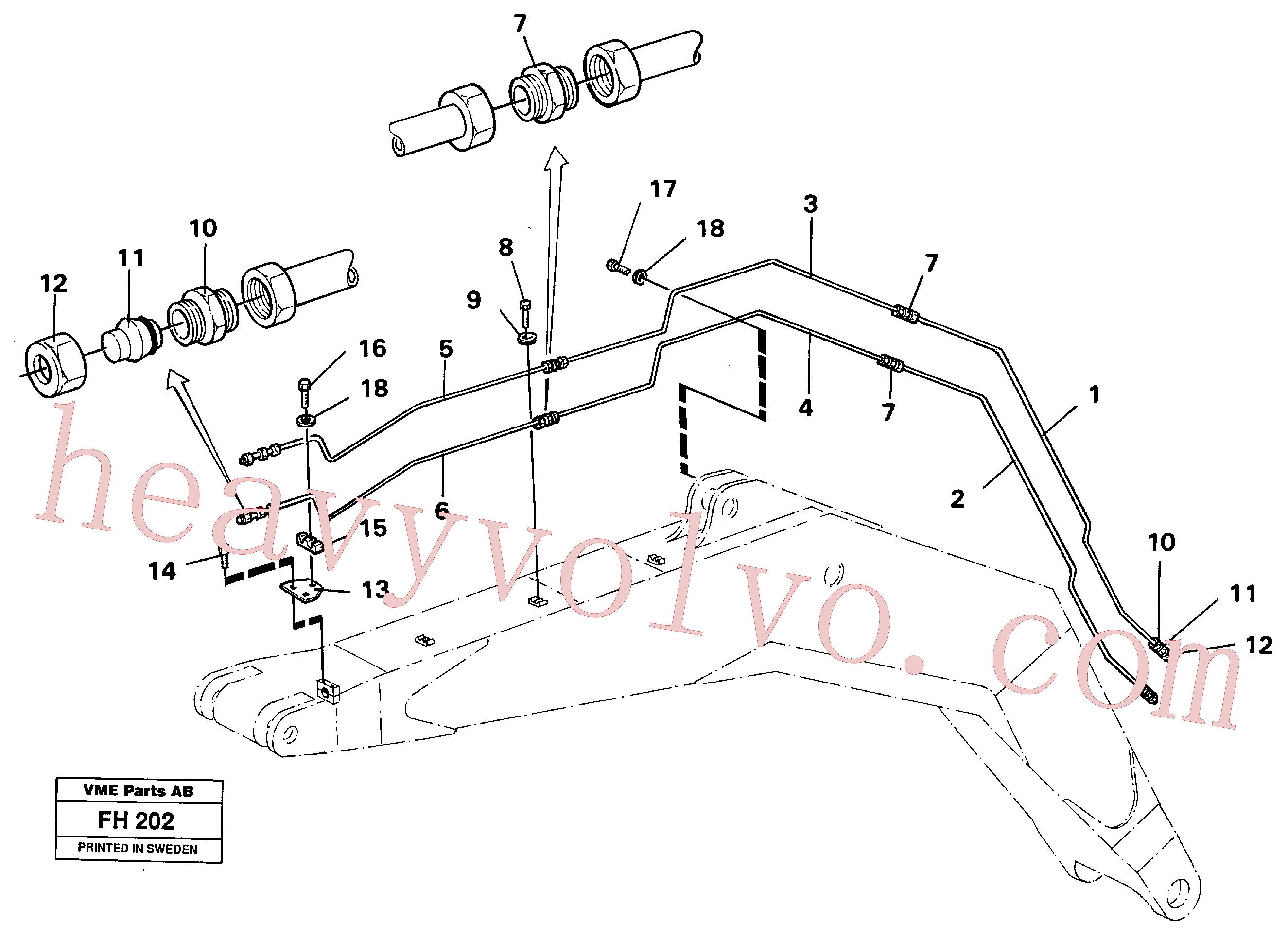 China Made VOE14243381 Tube Assembly parts for Volvo Excavator