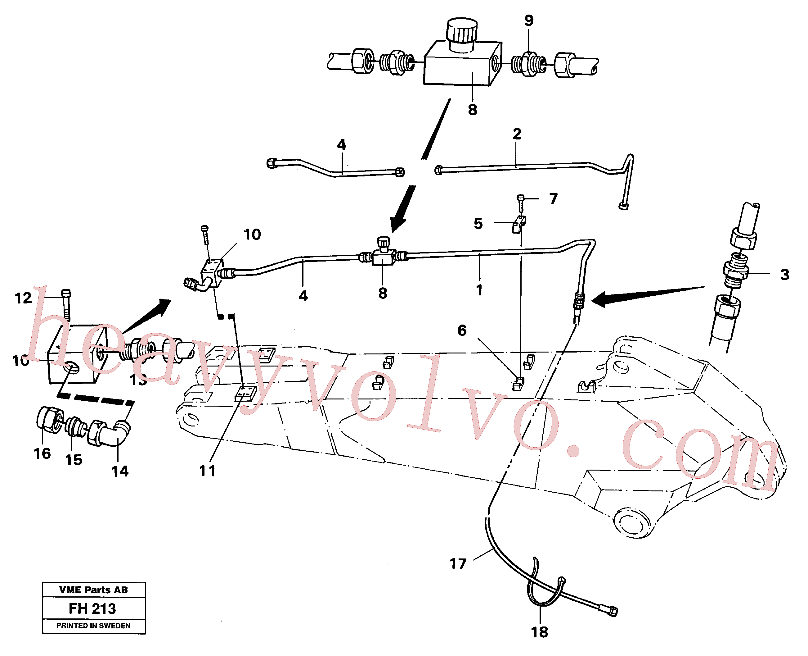 VOE14241153 Tube Assembly for Volvo Excavator Parts