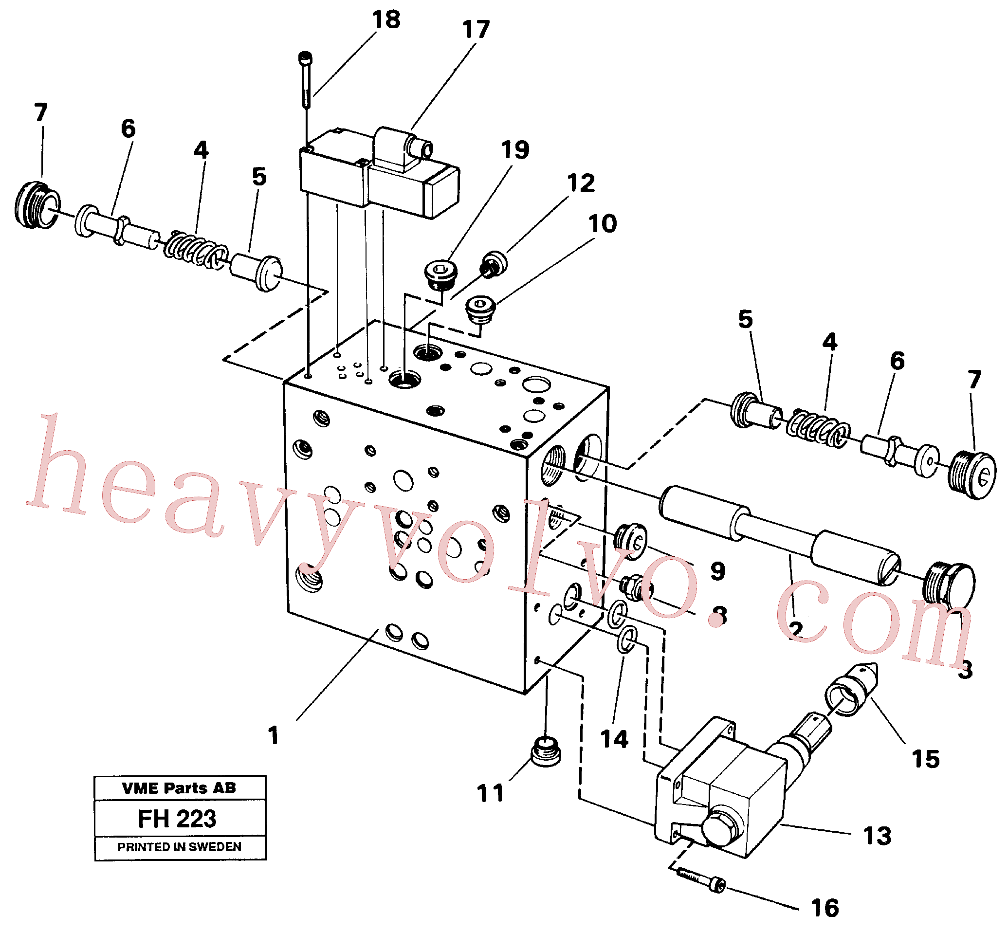 Wholesale VOE14230049 Valve slide for Volvo Excavator